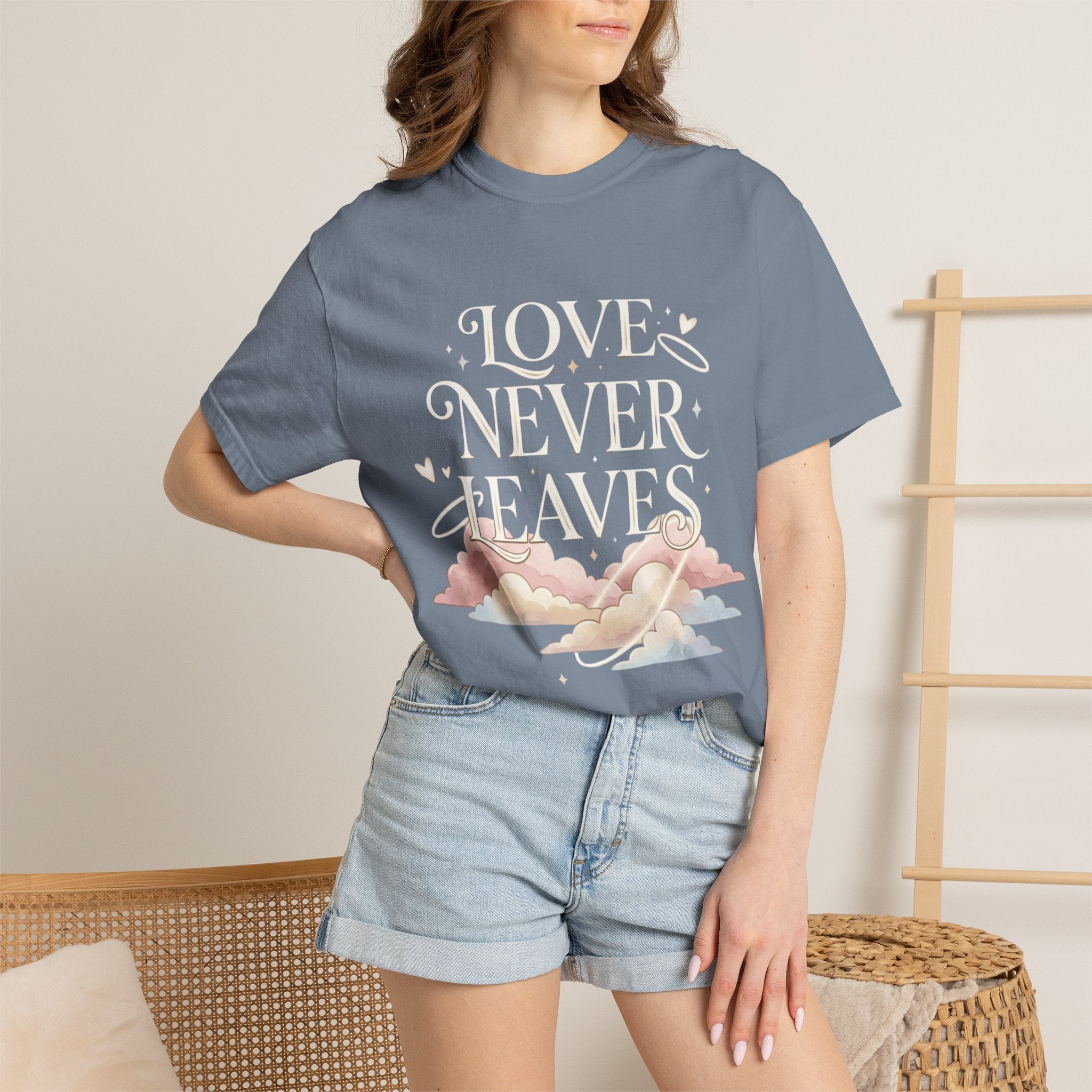 Love Never Leaves Tee - Comfort Colors