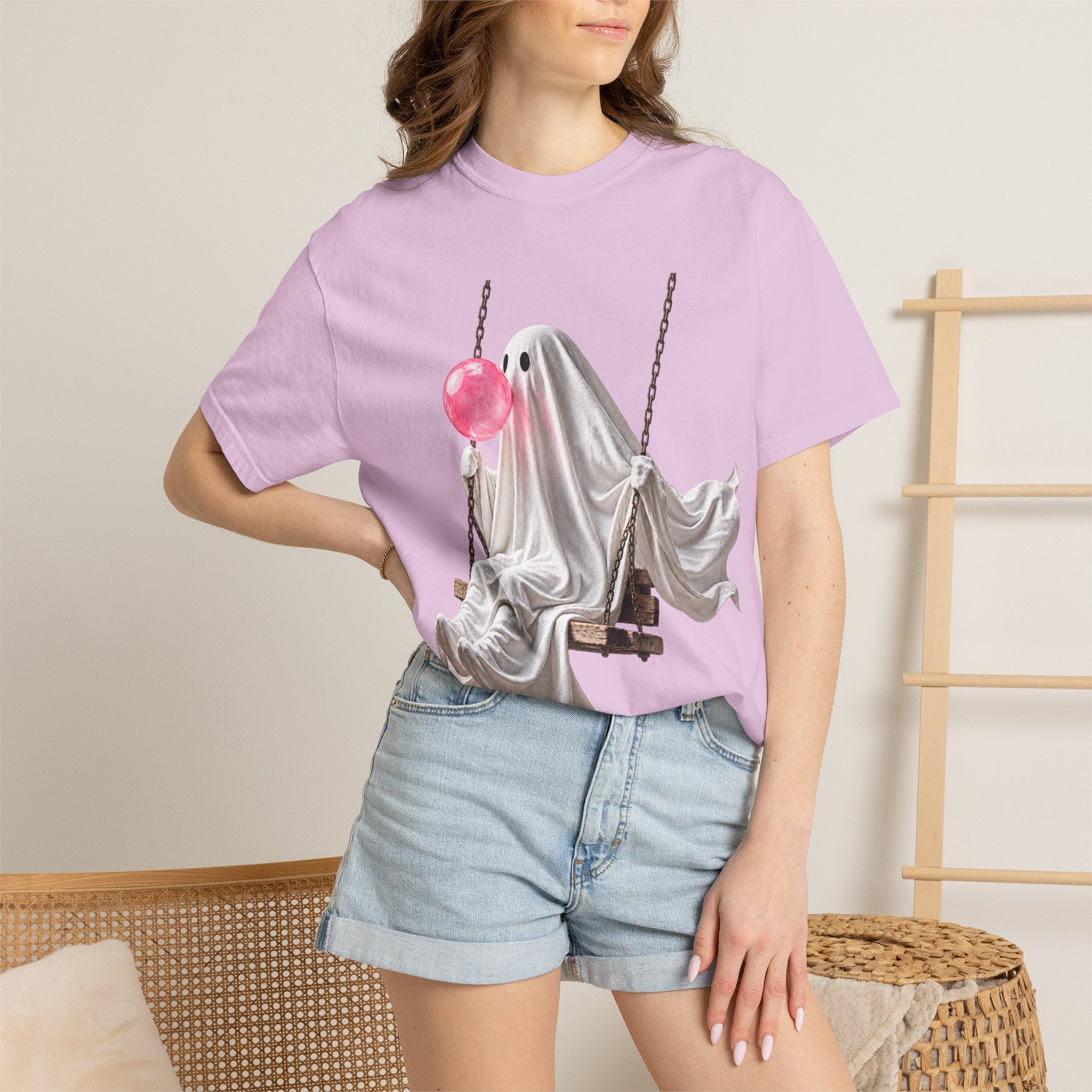 Bubblegum Ghost Tee - Comfort Colors