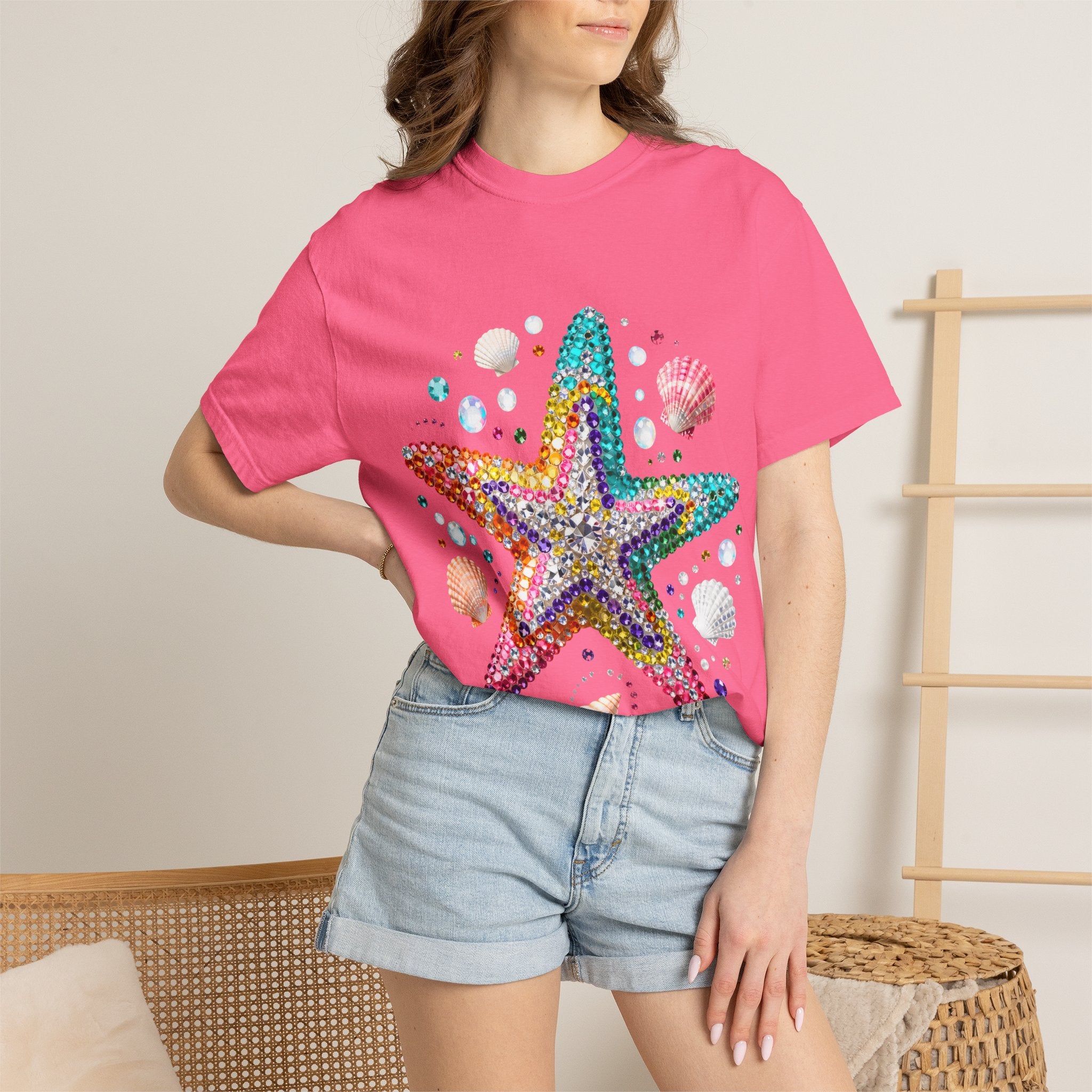 Jeweled Starfish Tee - Comfort Colors