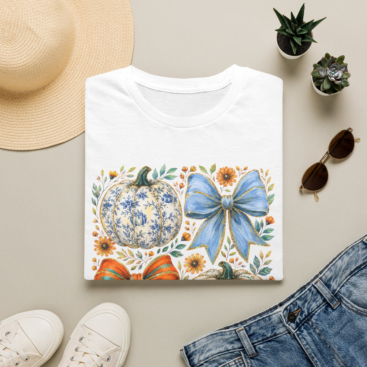 Pumpkin Bows Tee - Gildan