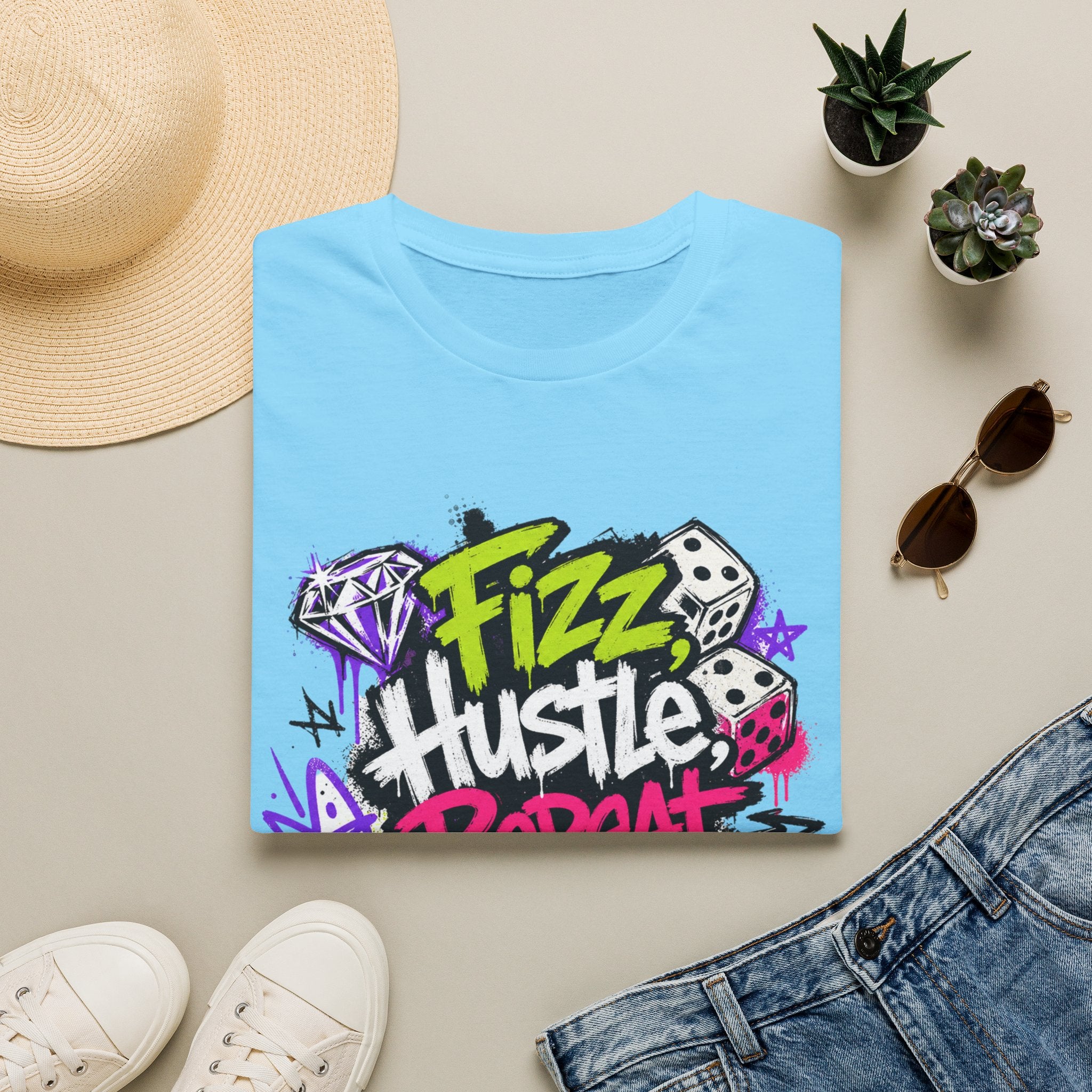 Fizz Hustle Repeat Tee - Gildan