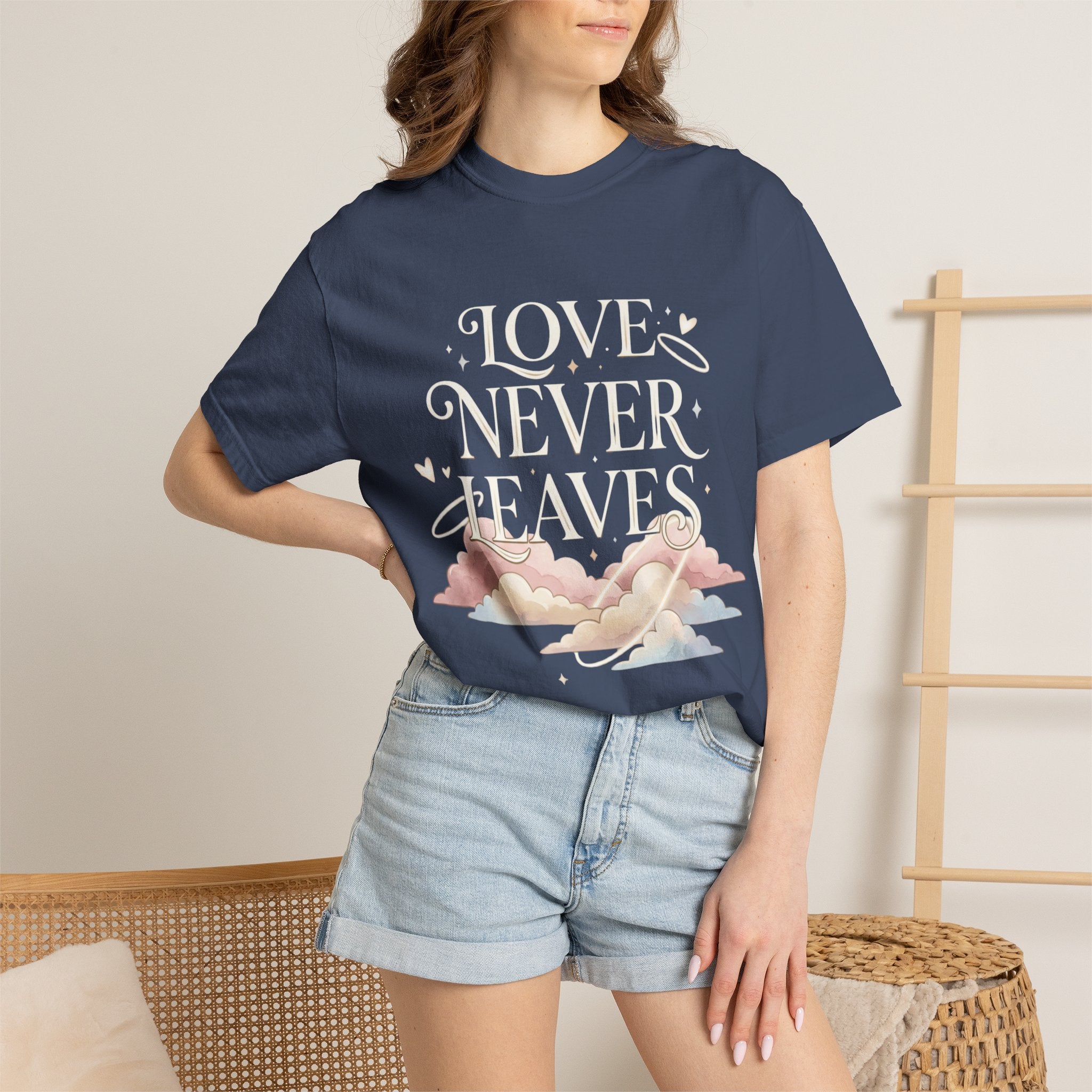 Love Never Leaves Tee - Comfort Colors