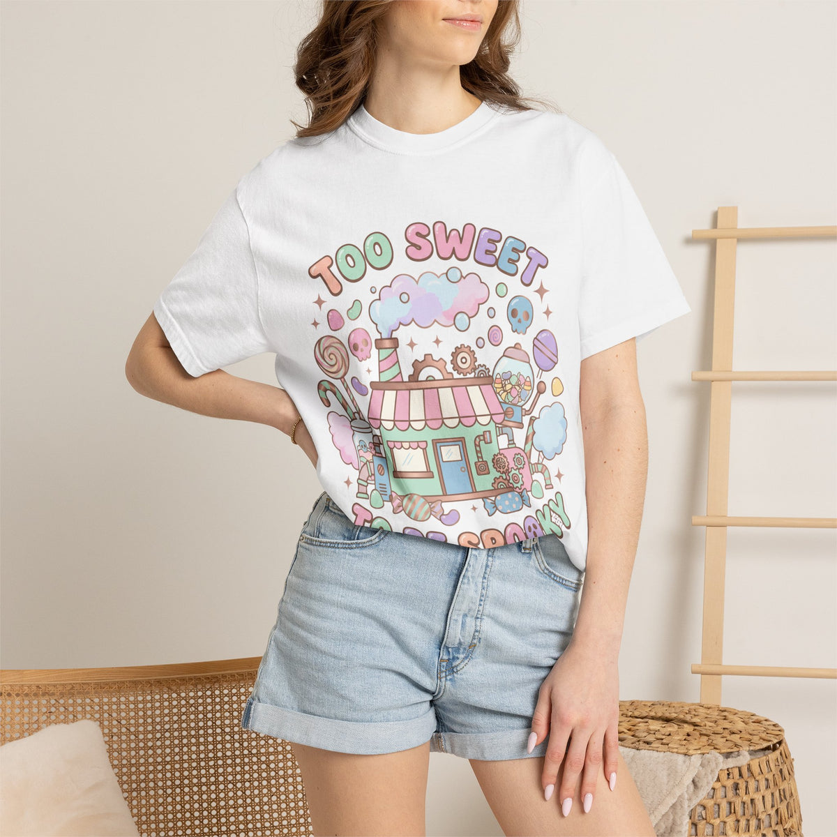 Too Sweet To Be Spooky Tee - Comfort Colors