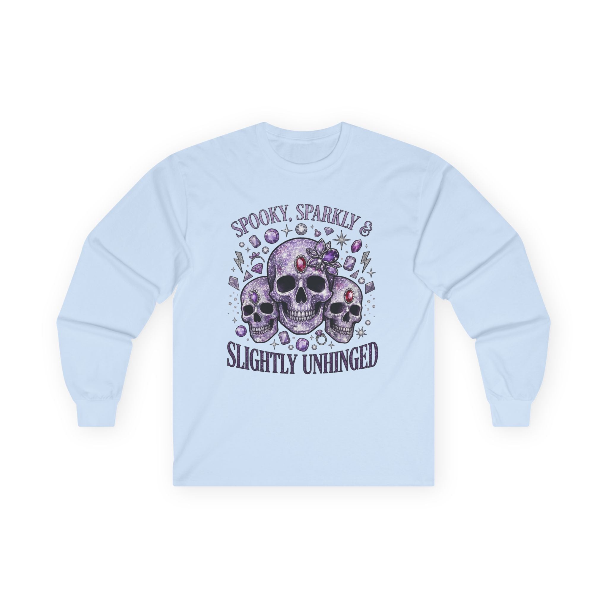 Spooky and Sparkly Long Sleeve Tee - Gildan