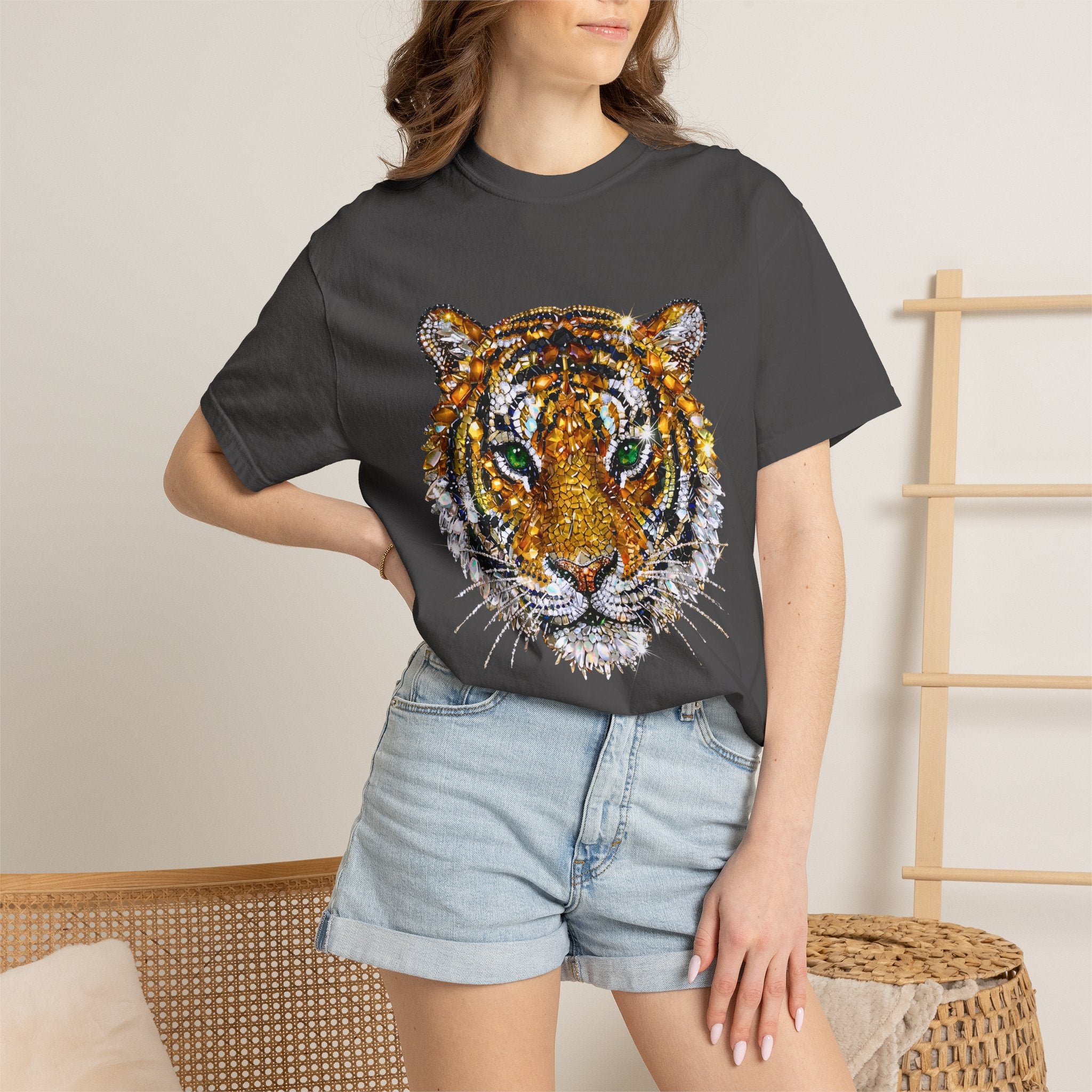 Jeweled Tiger Tee - Comfort Colors