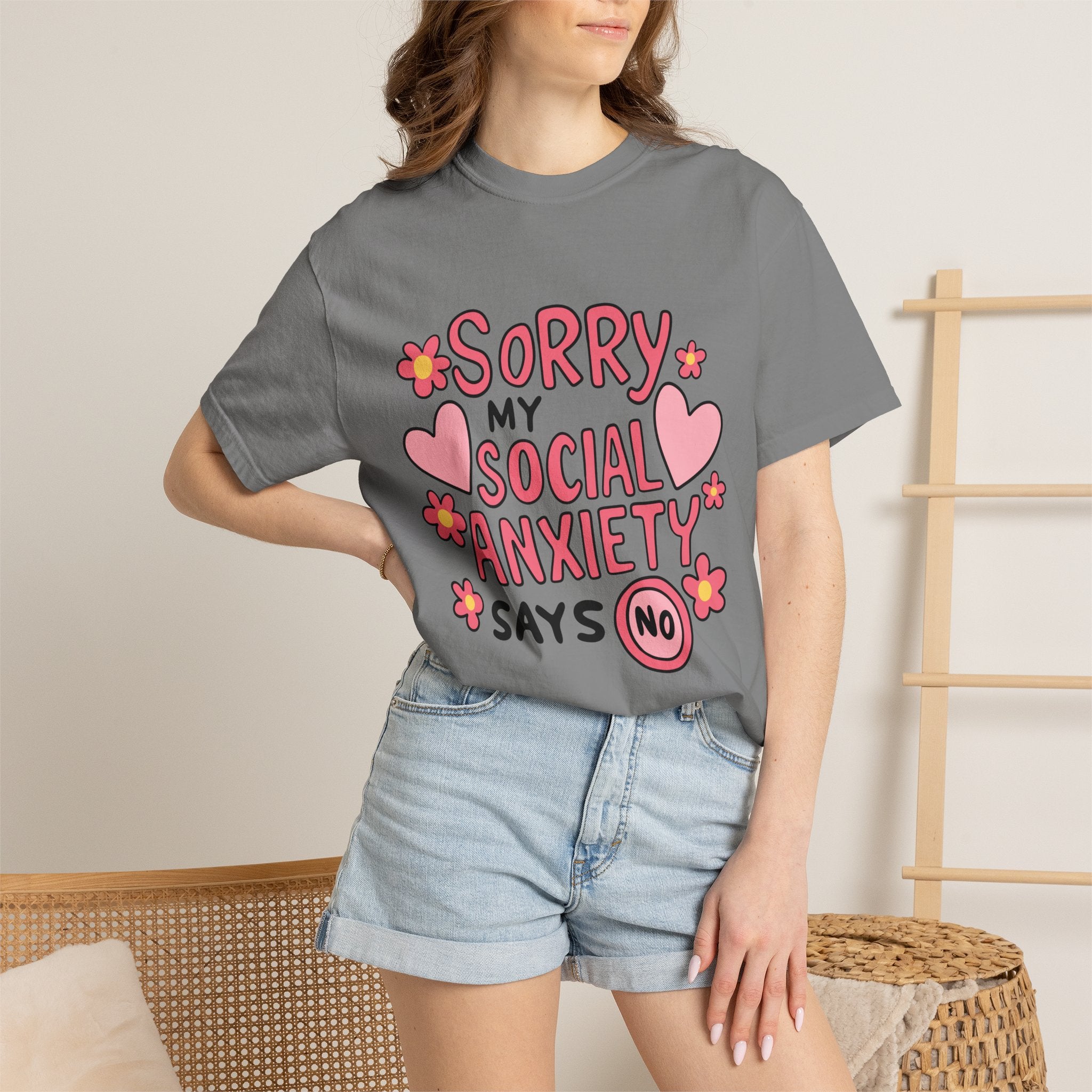 My Social Anxiety Says No Tee - Comfort Colors