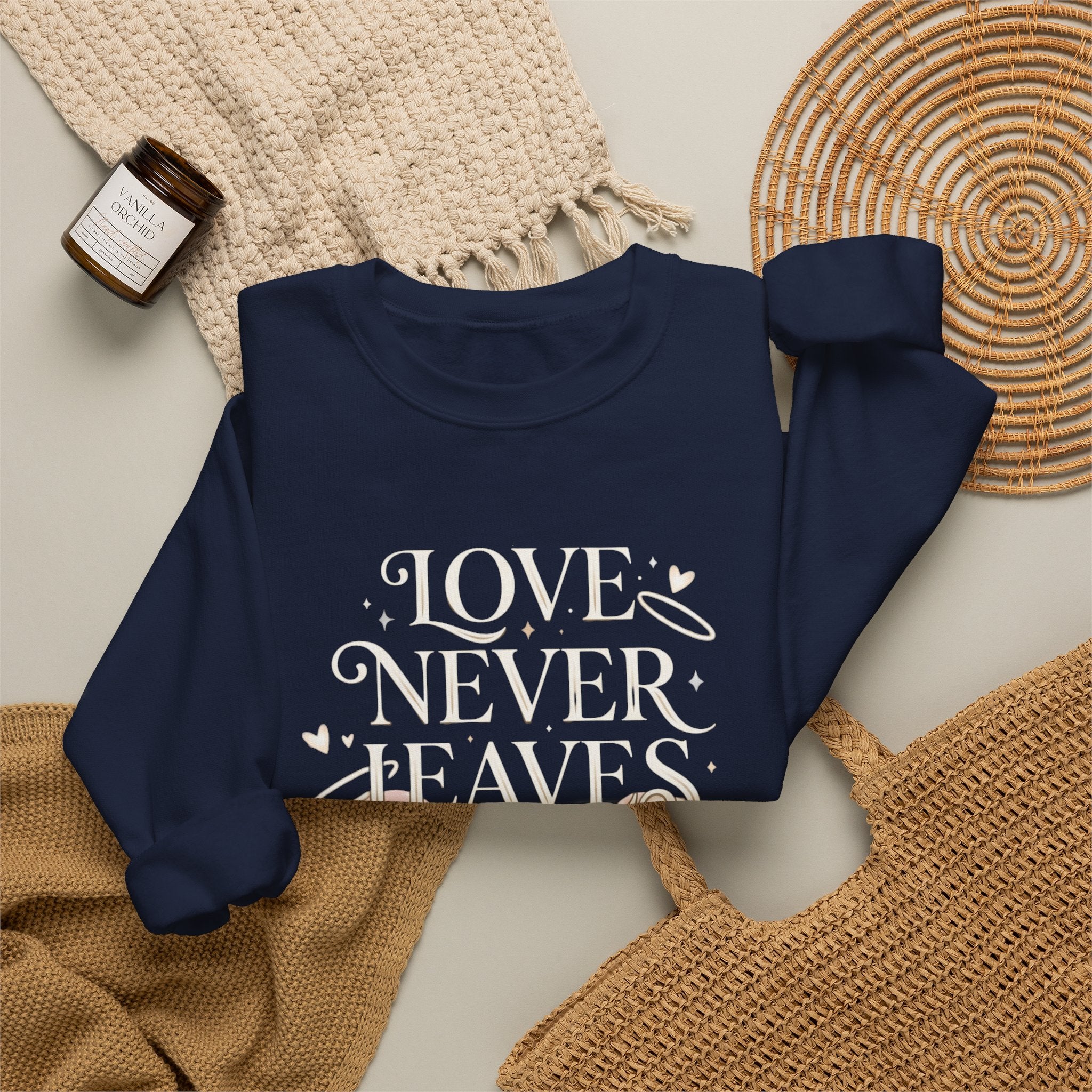 Love Never Leaves Sweatshirt - Gildan