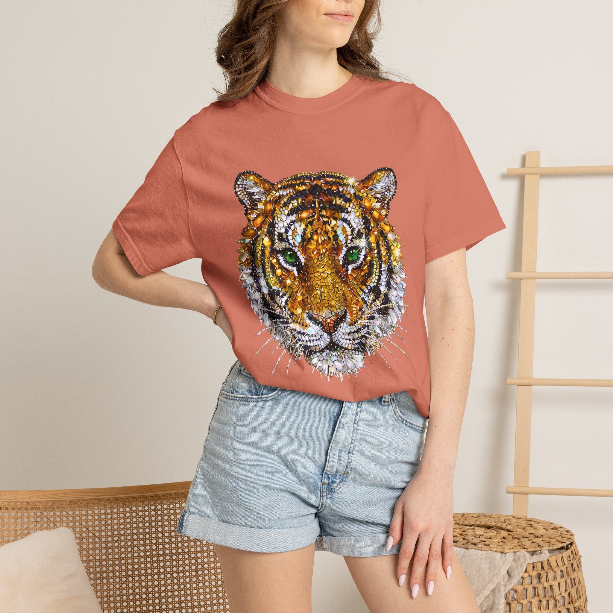 Jeweled Tiger Tee - Comfort Colors