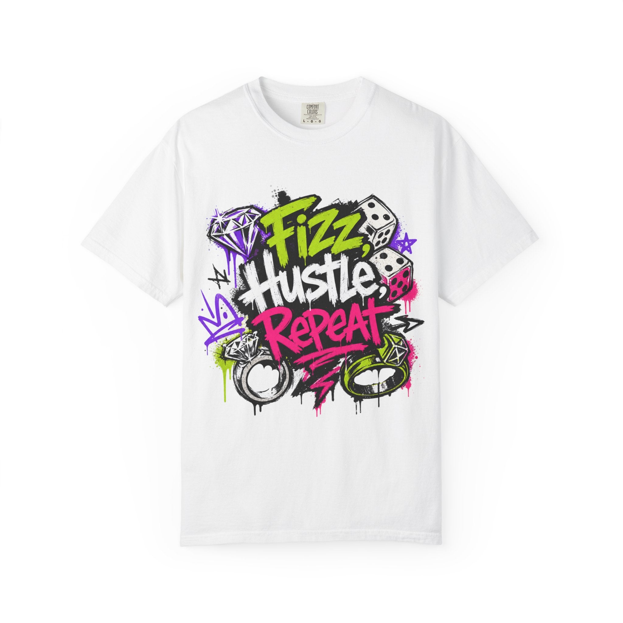 Fizz Hustle Repeat Tee - Comfort Colors