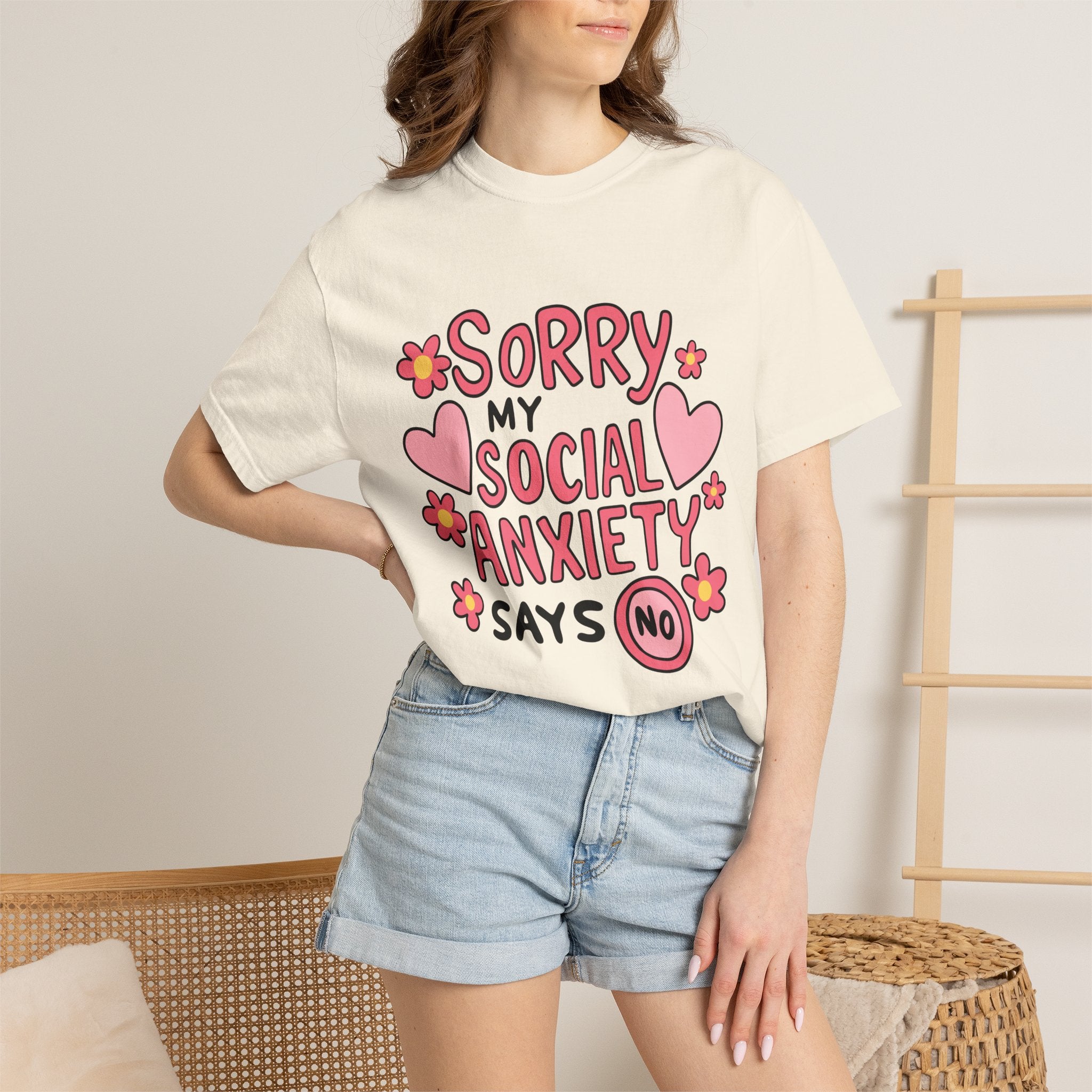 My Social Anxiety Says No Tee - Comfort Colors