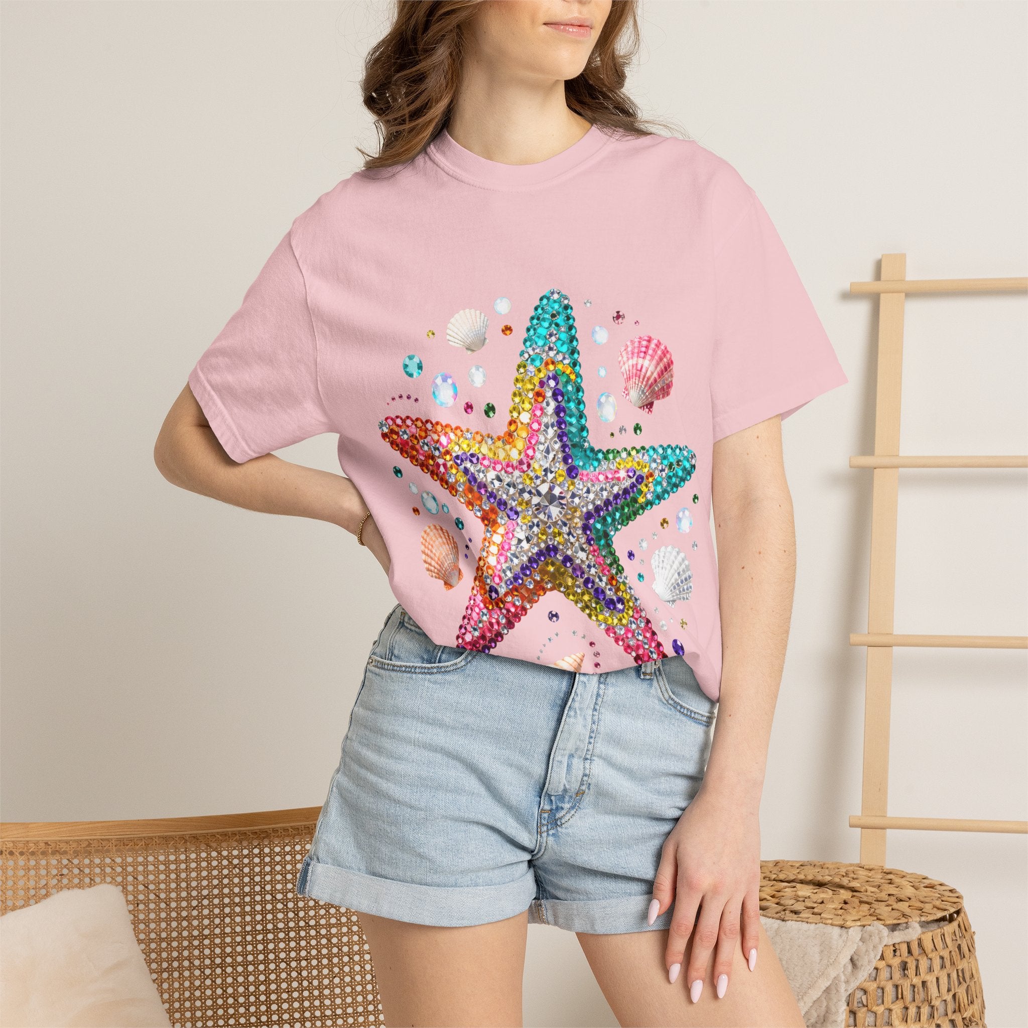 Jeweled Starfish Tee - Comfort Colors