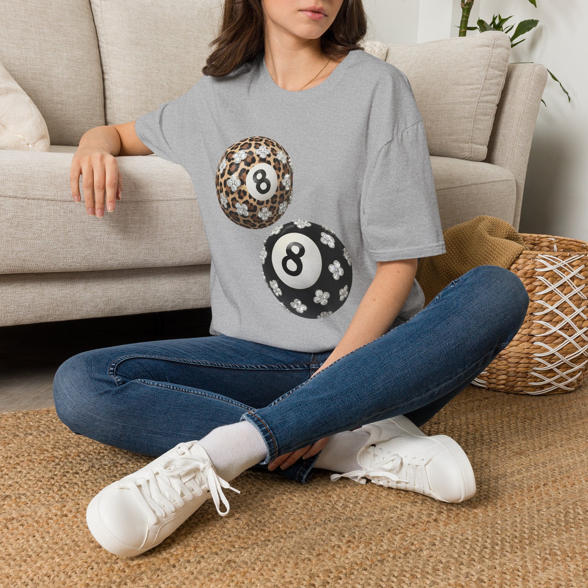 Jeweled Lucky 8 Ball Tee - Gildan