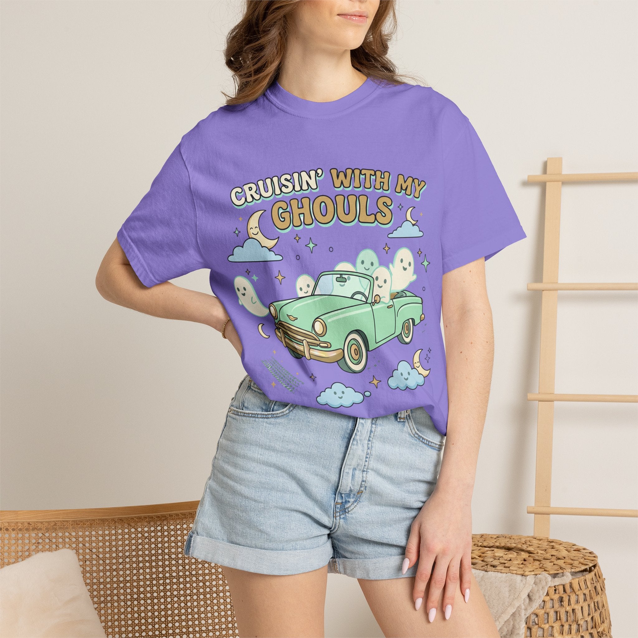 Cruisin' With My Ghouls Tee - Comfort Colors