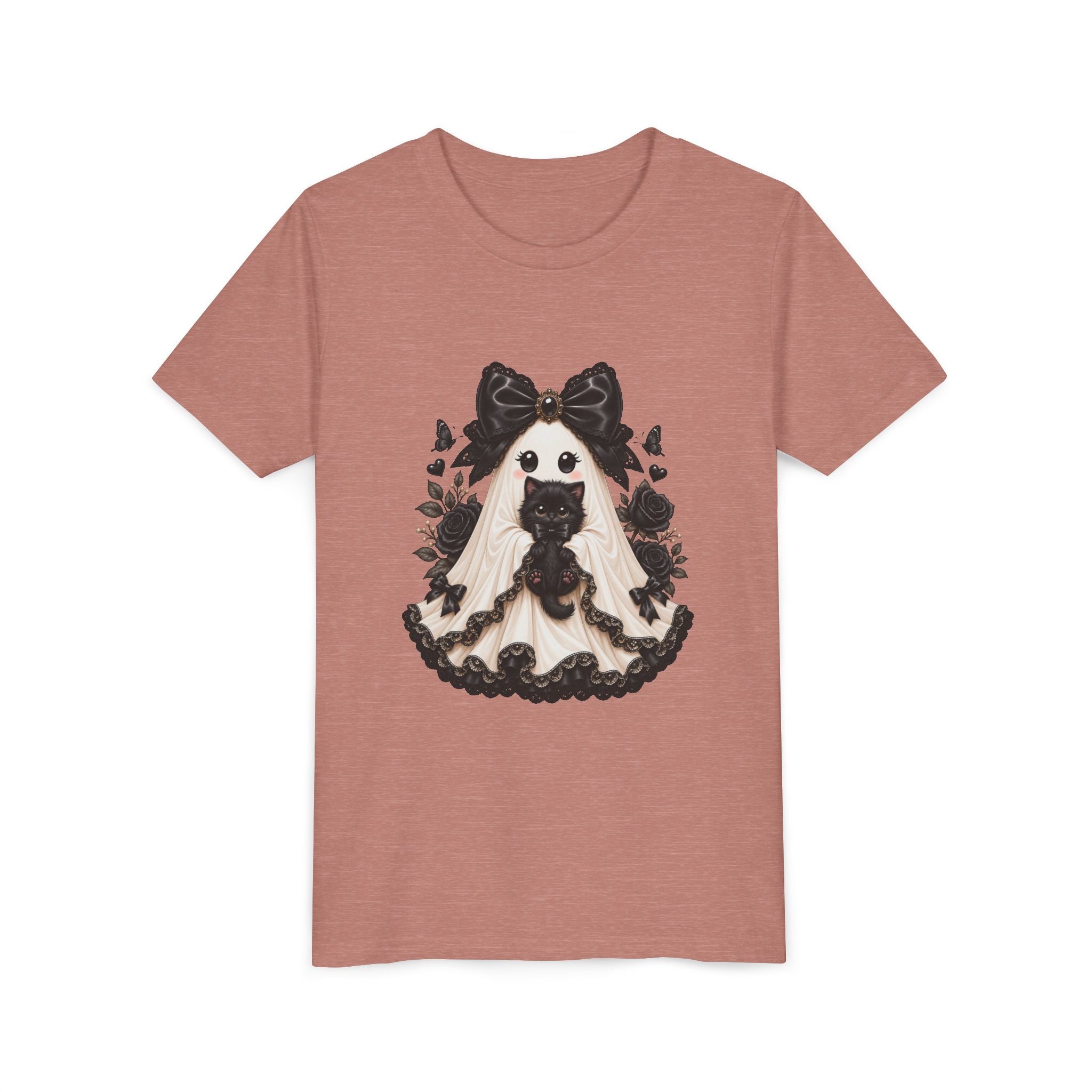 Lace Kitten Ghost Tee - Youth Tee