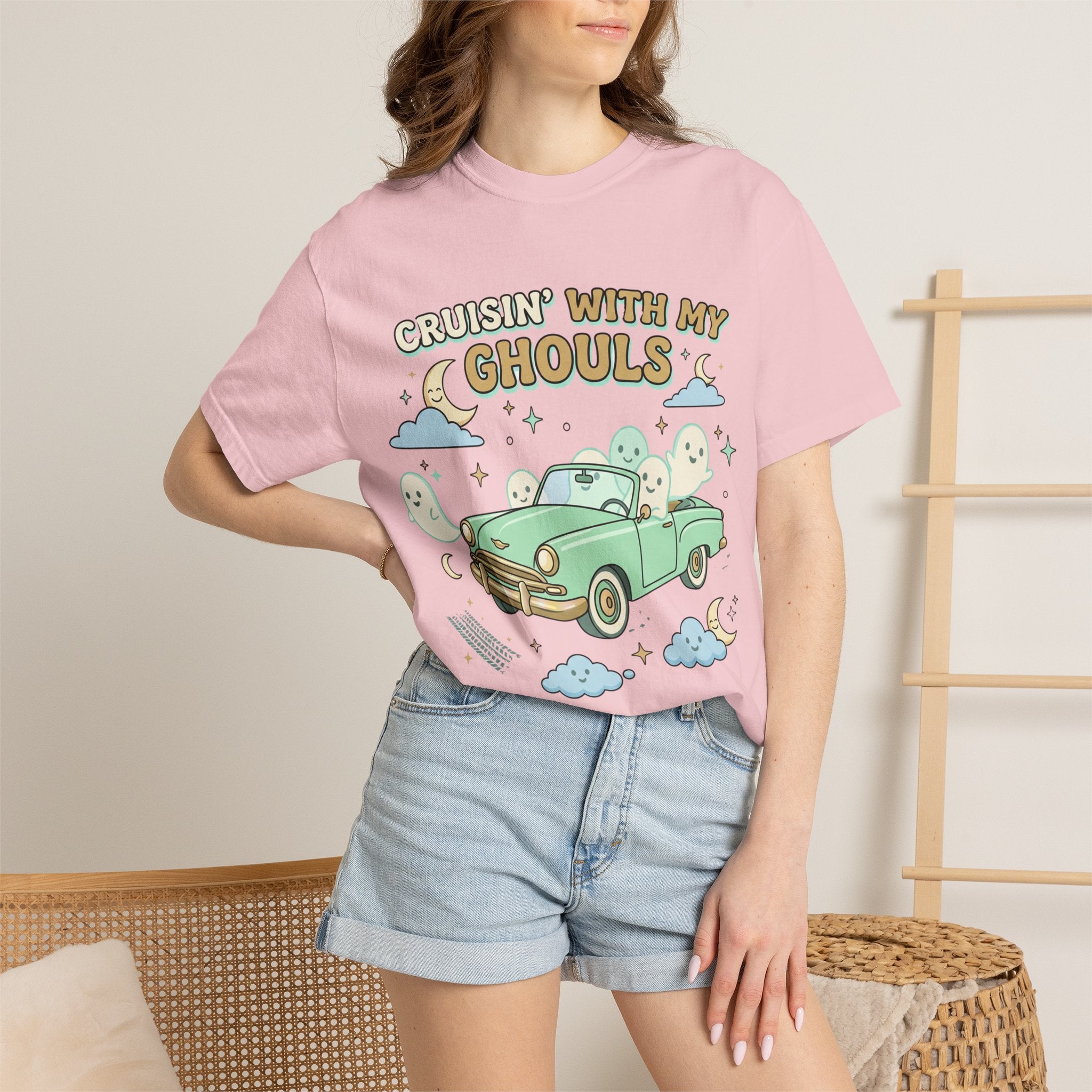 Cruisin' With My Ghouls Tee - Comfort Colors