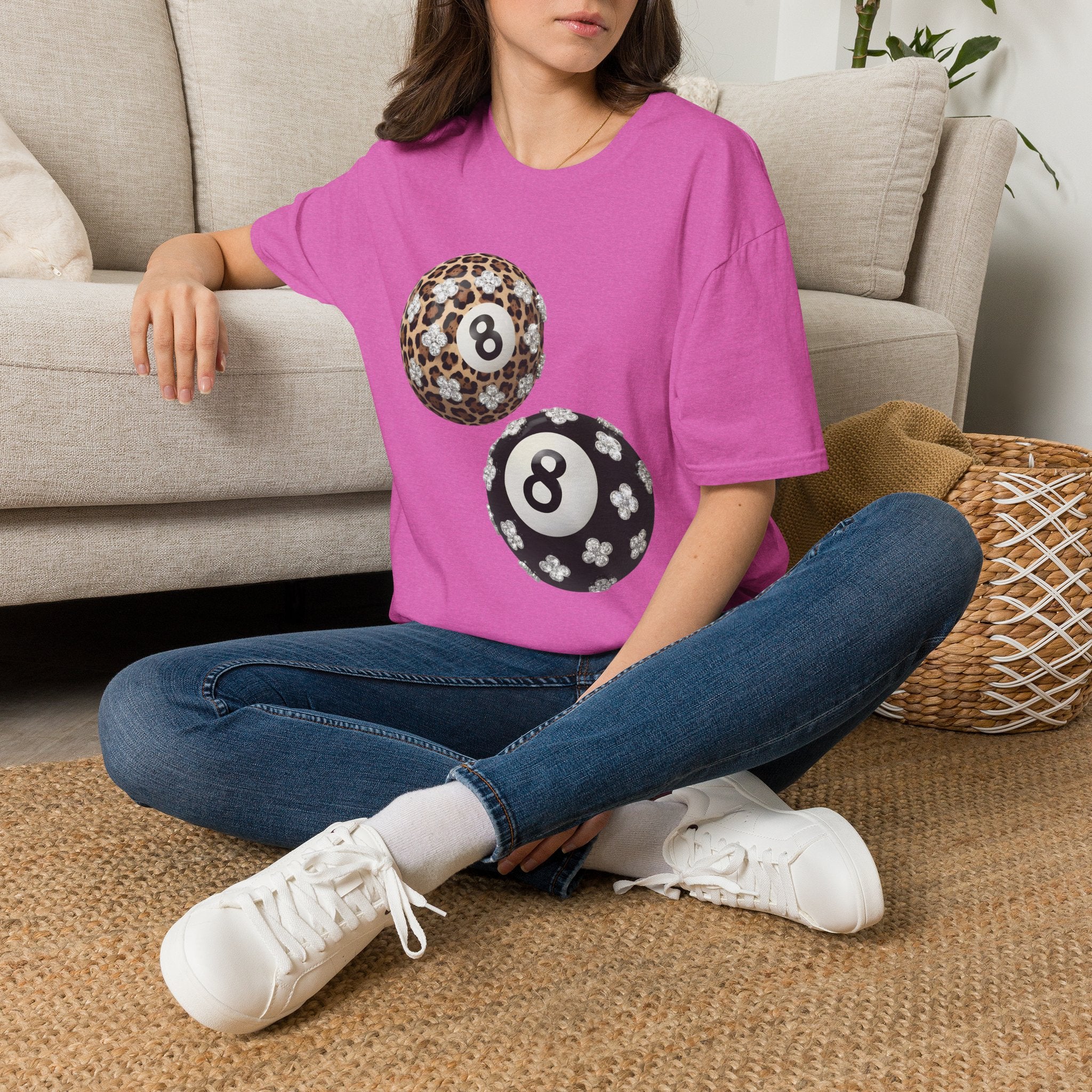 Jeweled Lucky 8 Ball Tee - Gildan