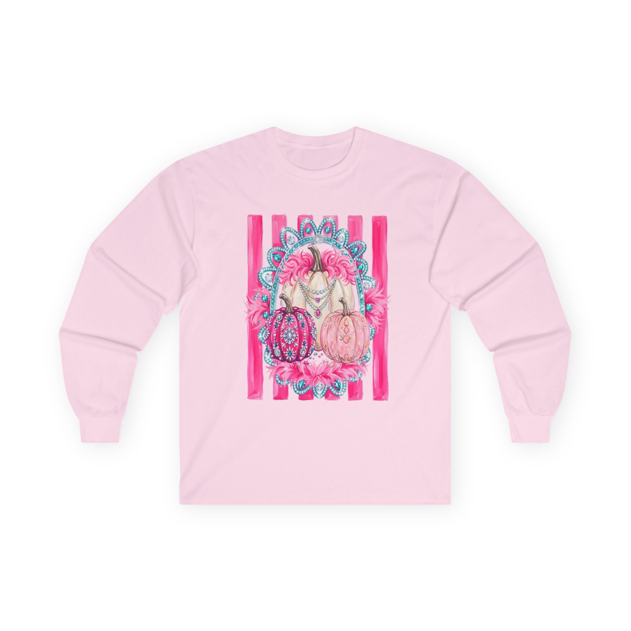 Pink Pumpkins Glam Long Sleeve - Gildan