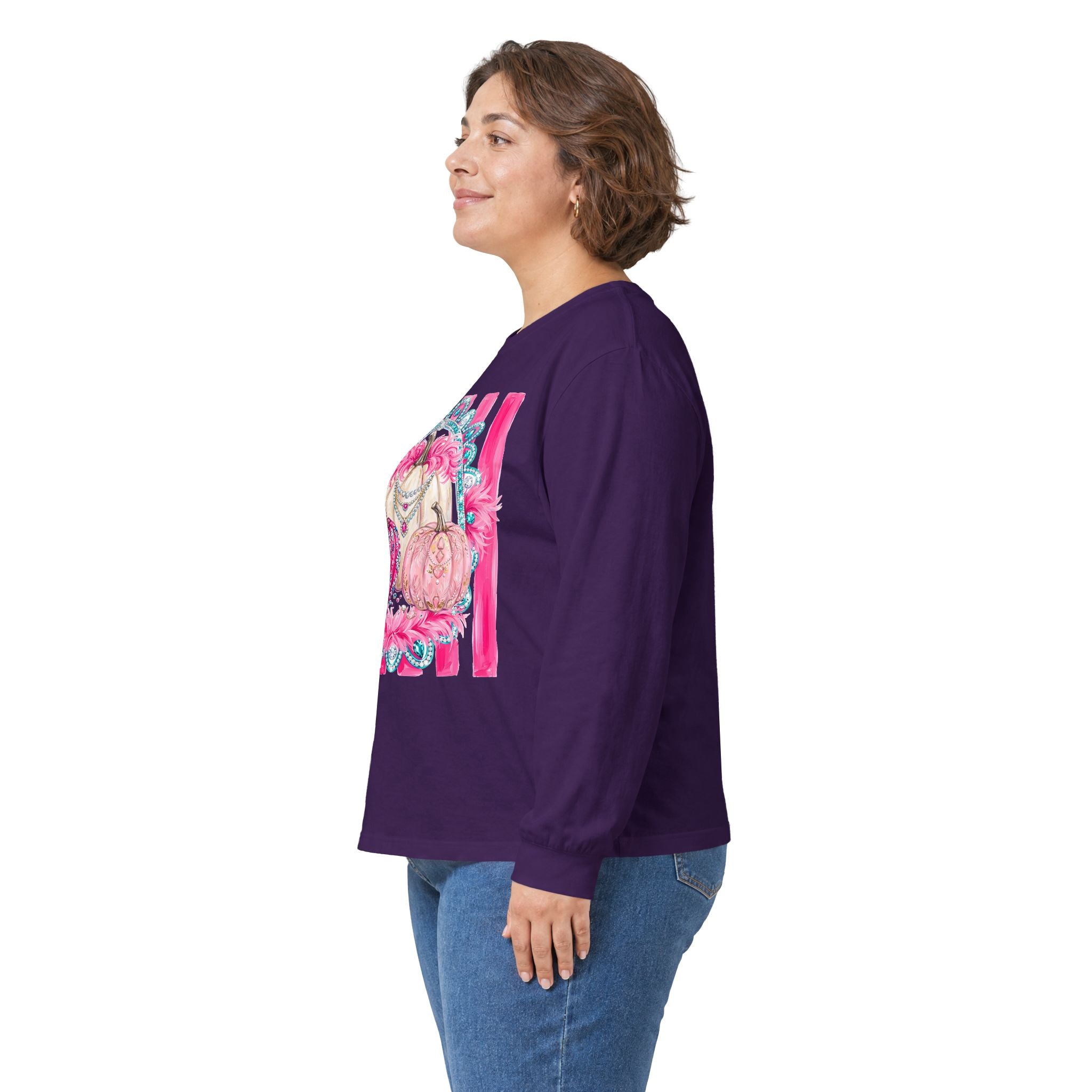 Pink Pumpkins Glam Long Sleeve - Gildan