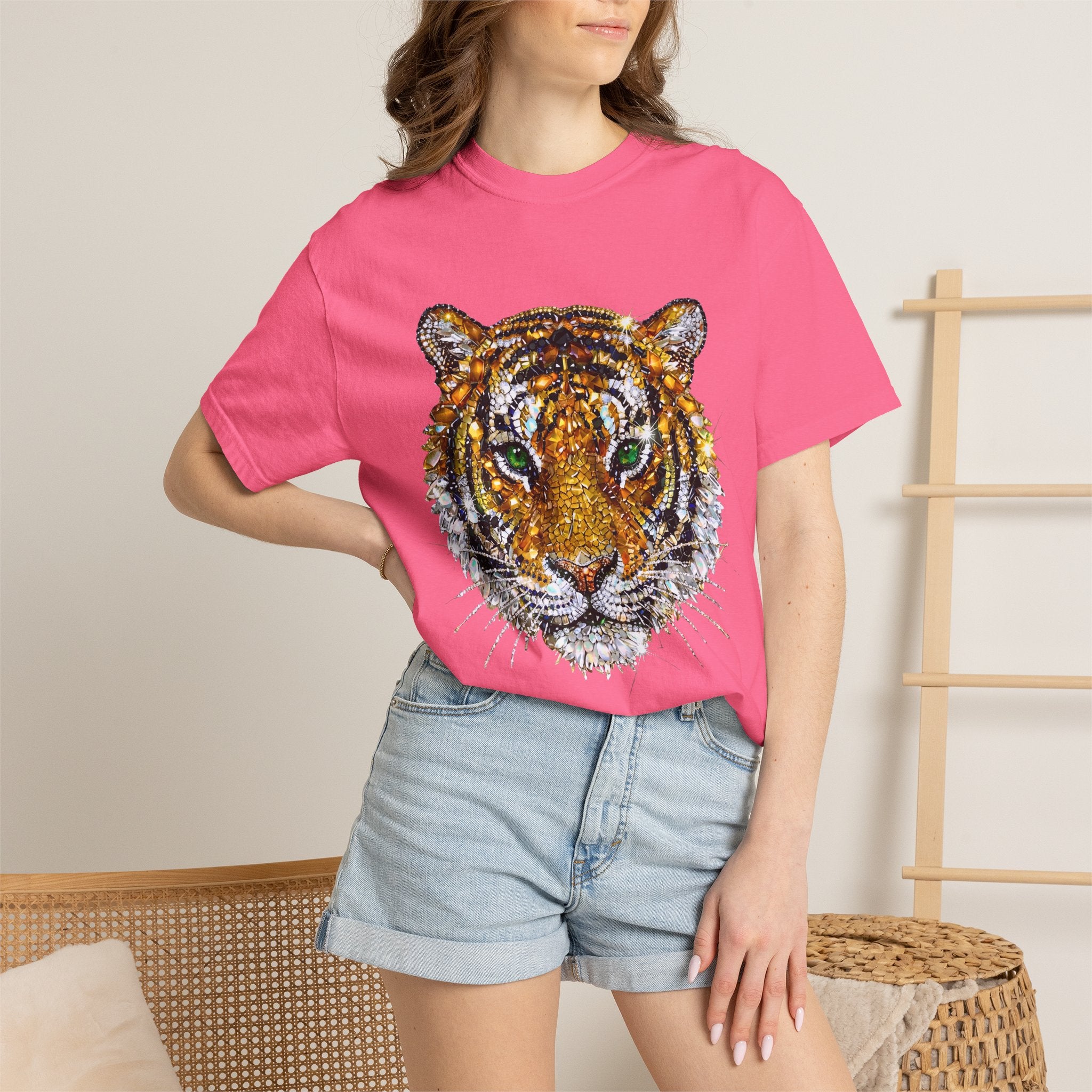 Jeweled Tiger Tee - Comfort Colors