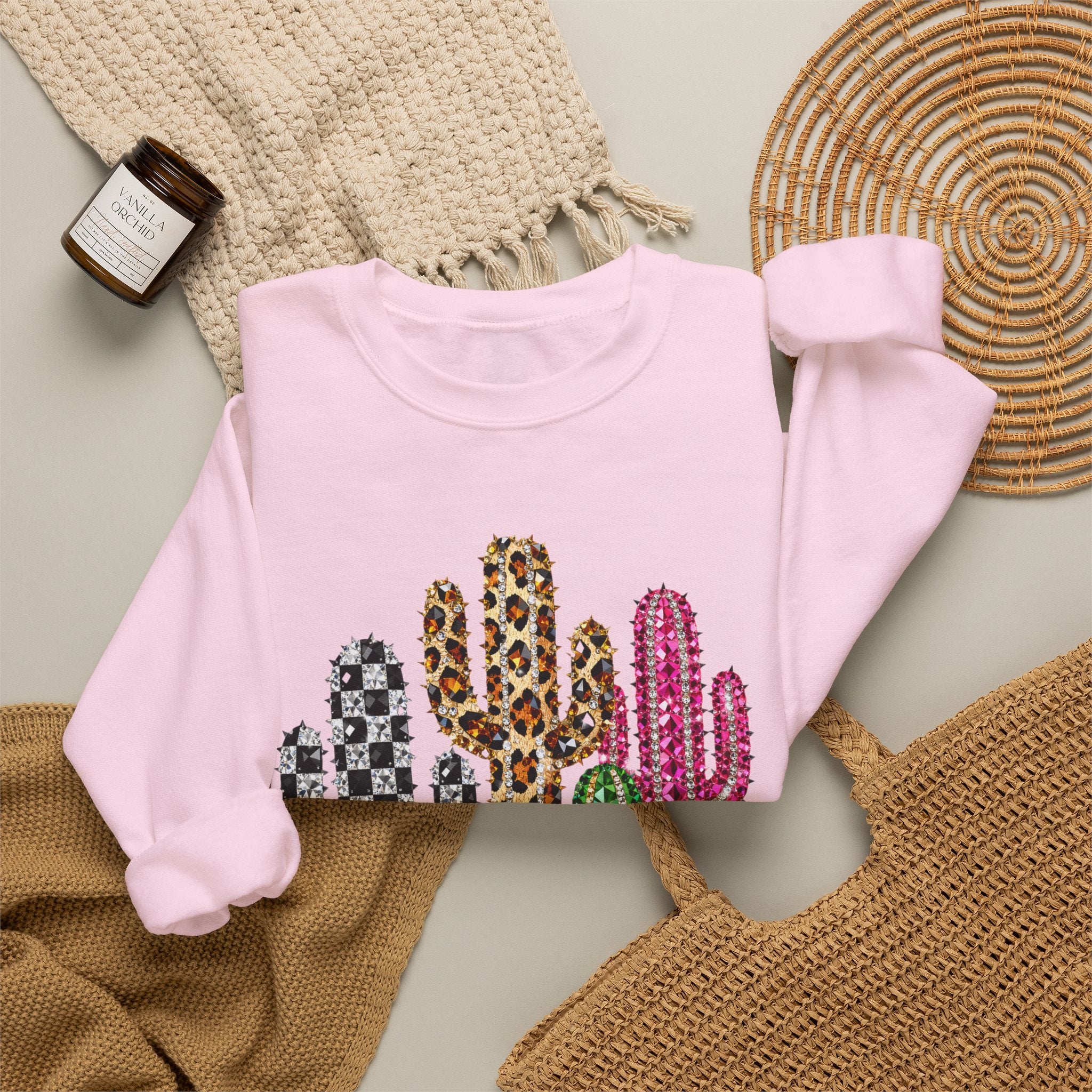 The Jeweled Cactus Sweatshirt - Gildan