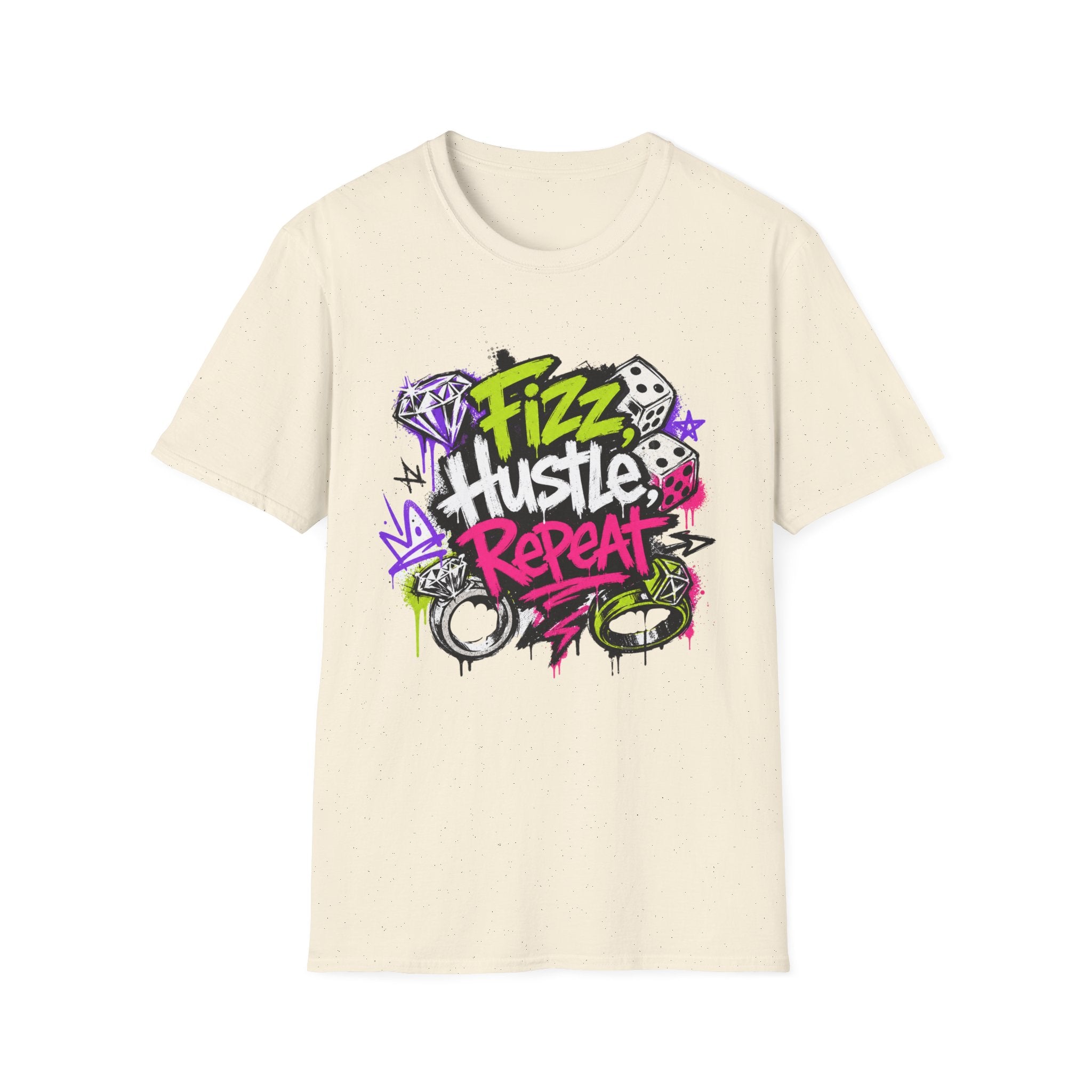 Fizz Hustle Repeat Tee - Gildan