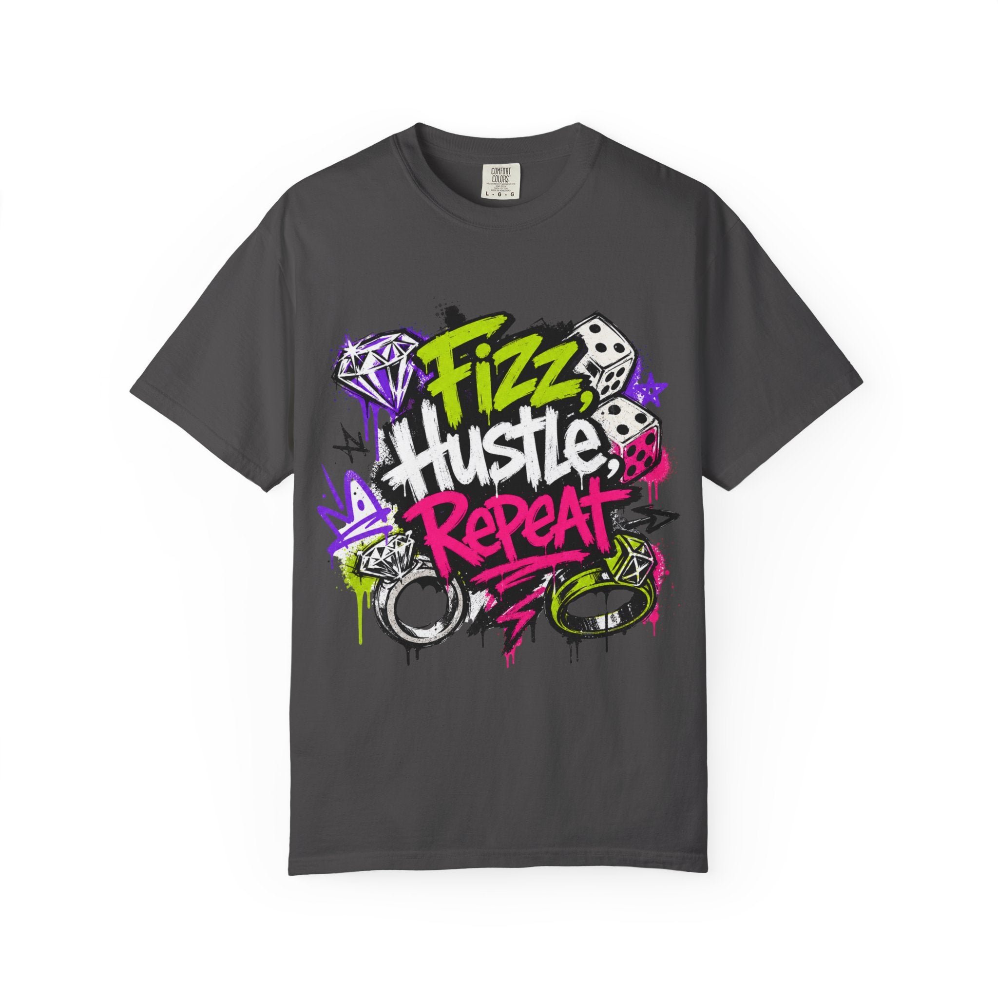 Fizz Hustle Repeat Tee - Comfort Colors