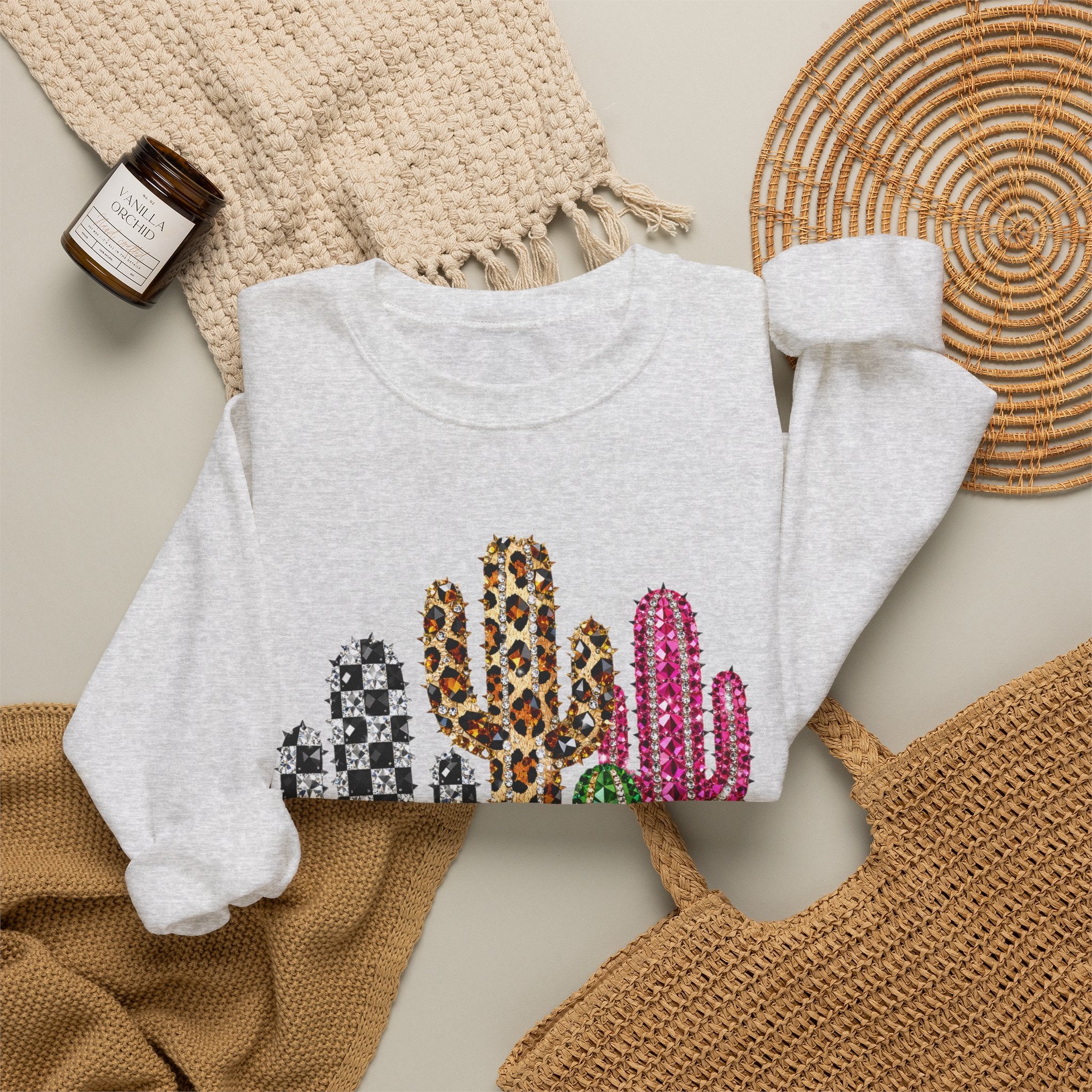 The Jeweled Cactus Sweatshirt - Gildan