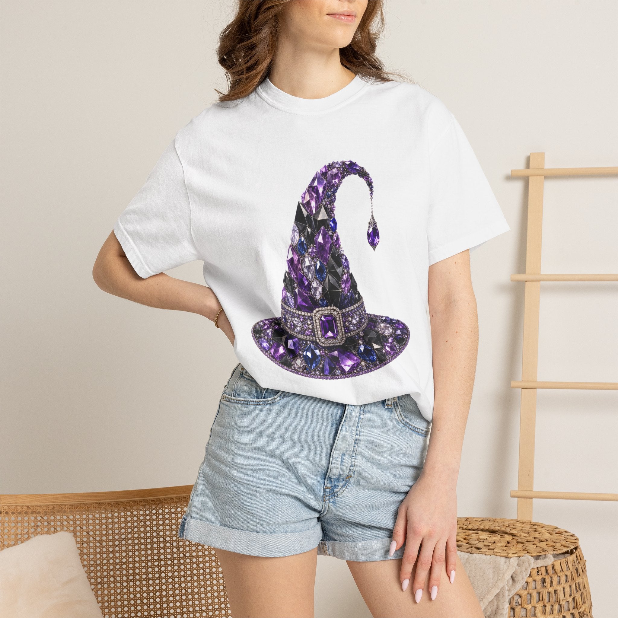 Jeweled Witches Hat Tee - Comfort Colors