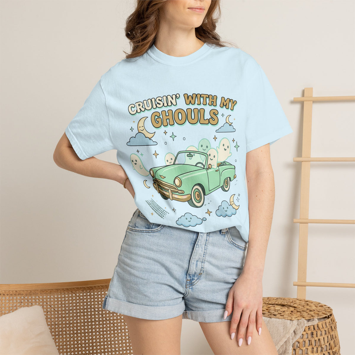Cruisin' With My Ghouls Tee - Comfort Colors