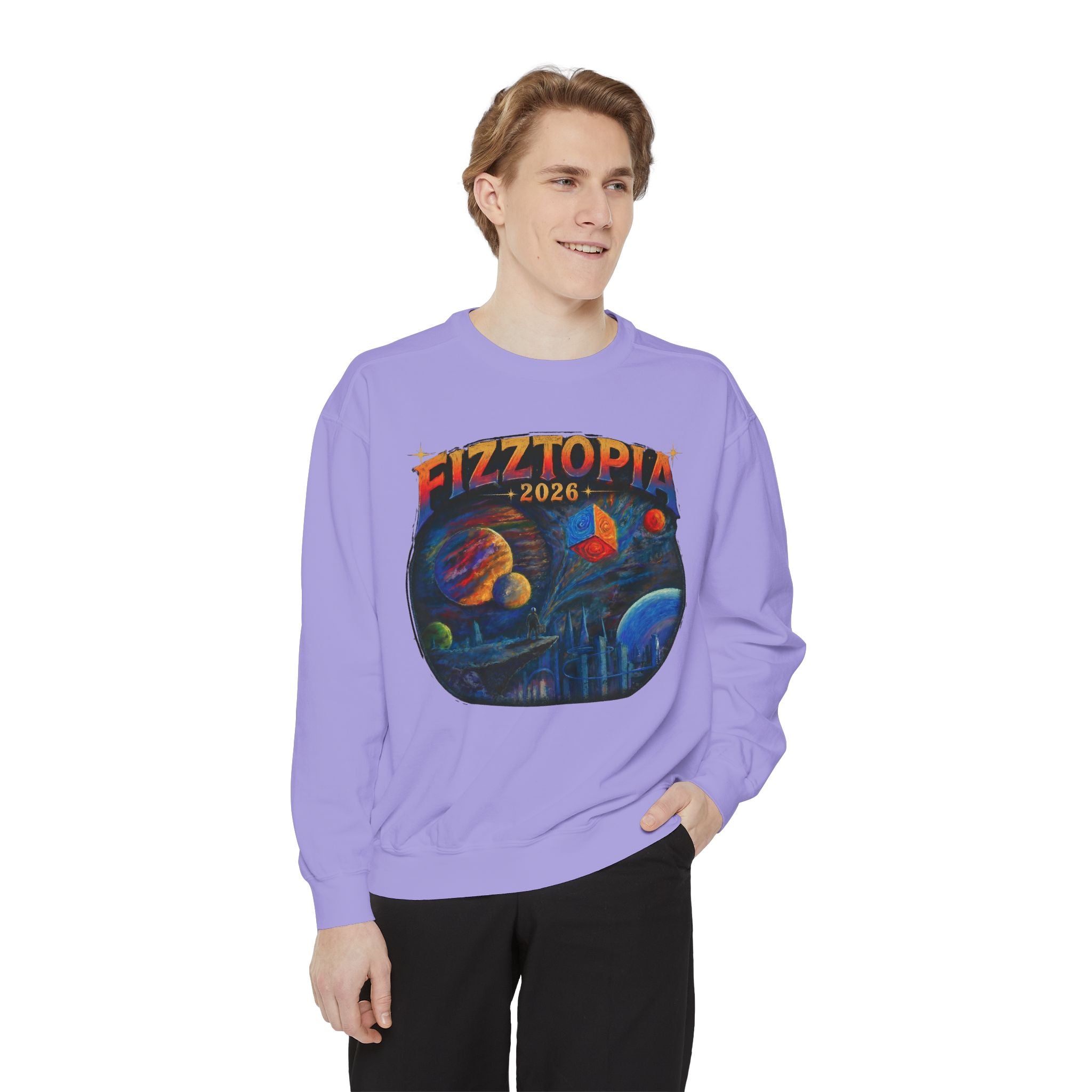 Daddy Ring Bomb's Fizztopia Galaxy Sweatshirt - Comfort Colors