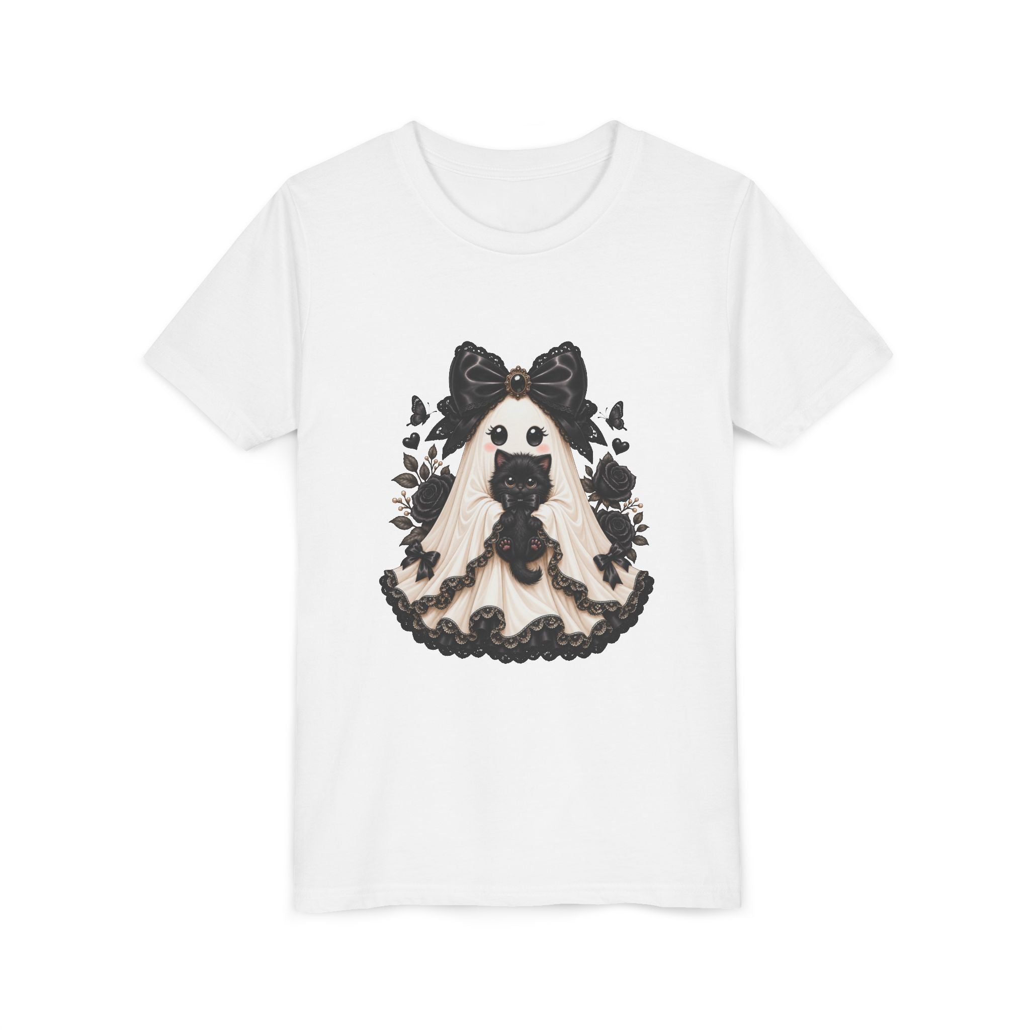 Lace Kitten Ghost Tee - Youth Tee