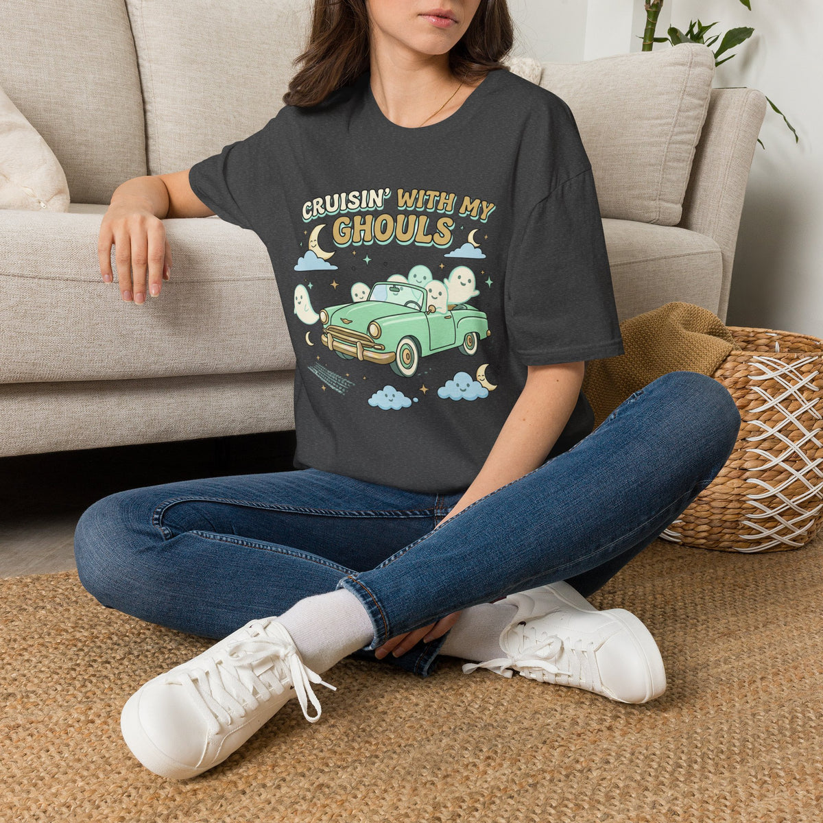 Cruisin' With My Ghouls Tee - Gildan