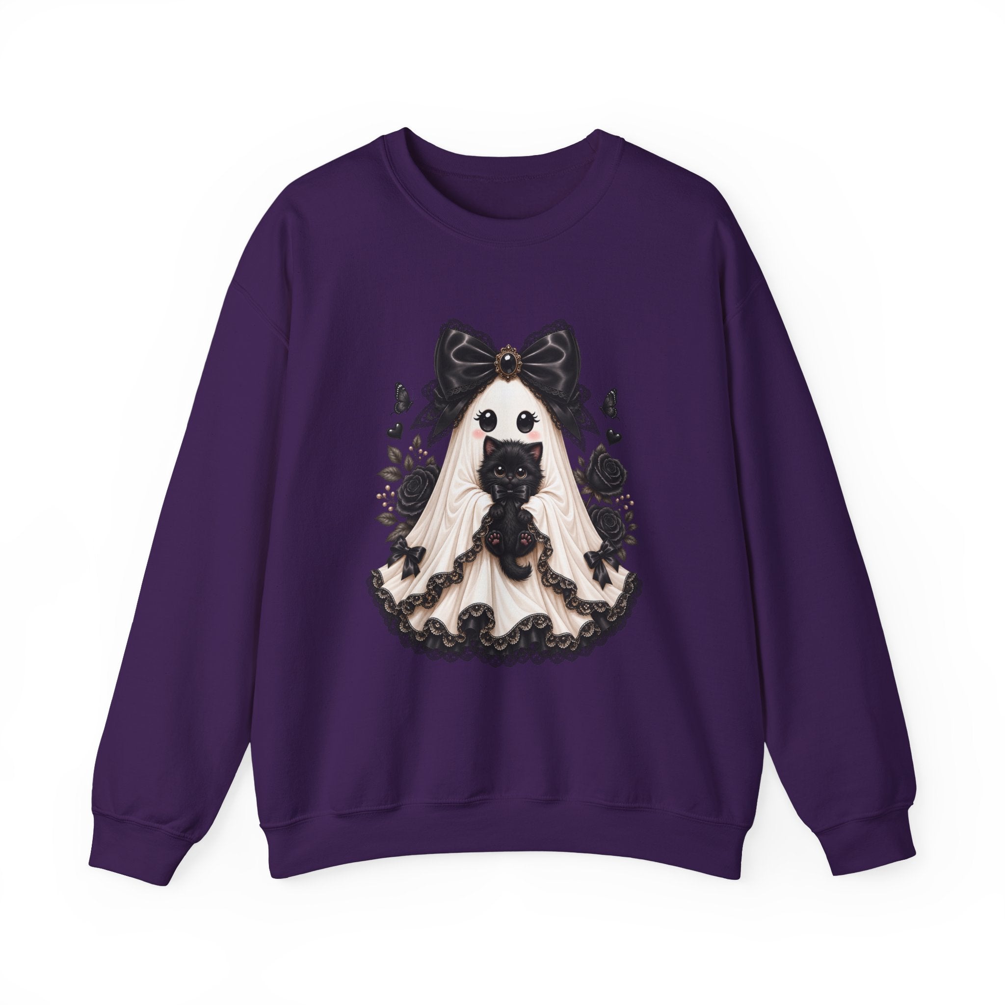 Lace Kitten Ghost Sweatshirt - Gildan