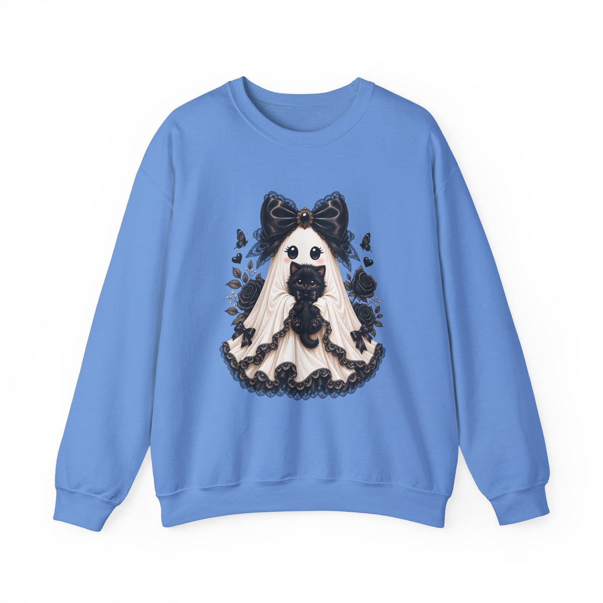 Lace Kitten Ghost Sweatshirt - Gildan
