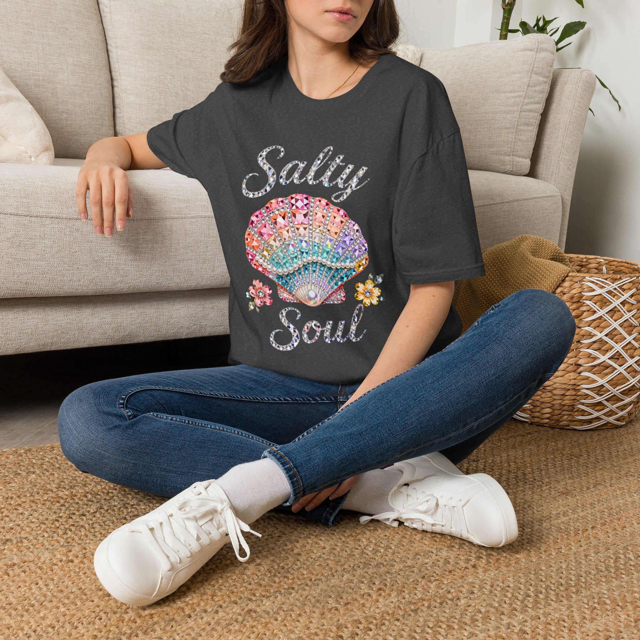 Salty Soul Jewel Tee - Gildan