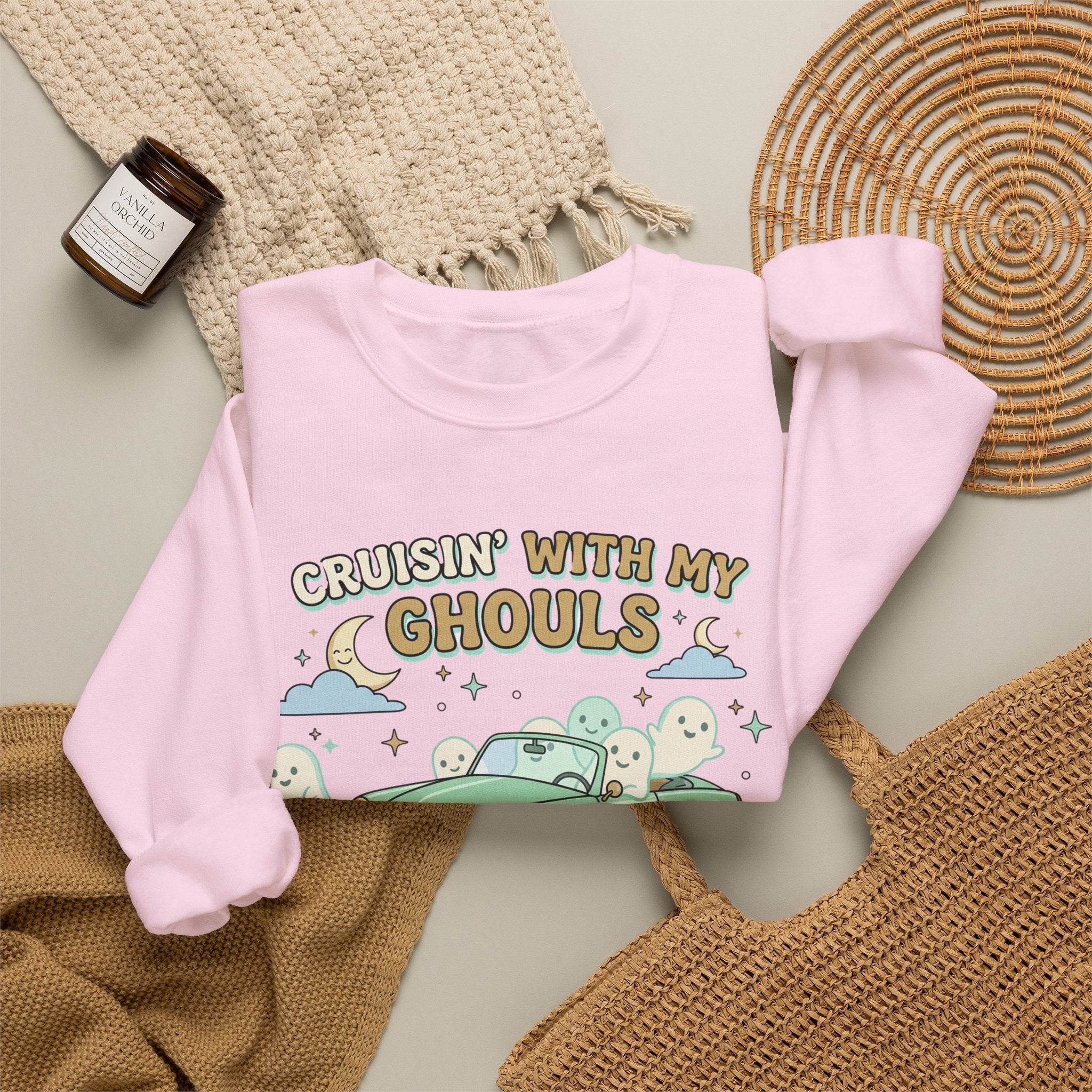 Cruisin' With My Ghouls Sweatshirt - Gildan