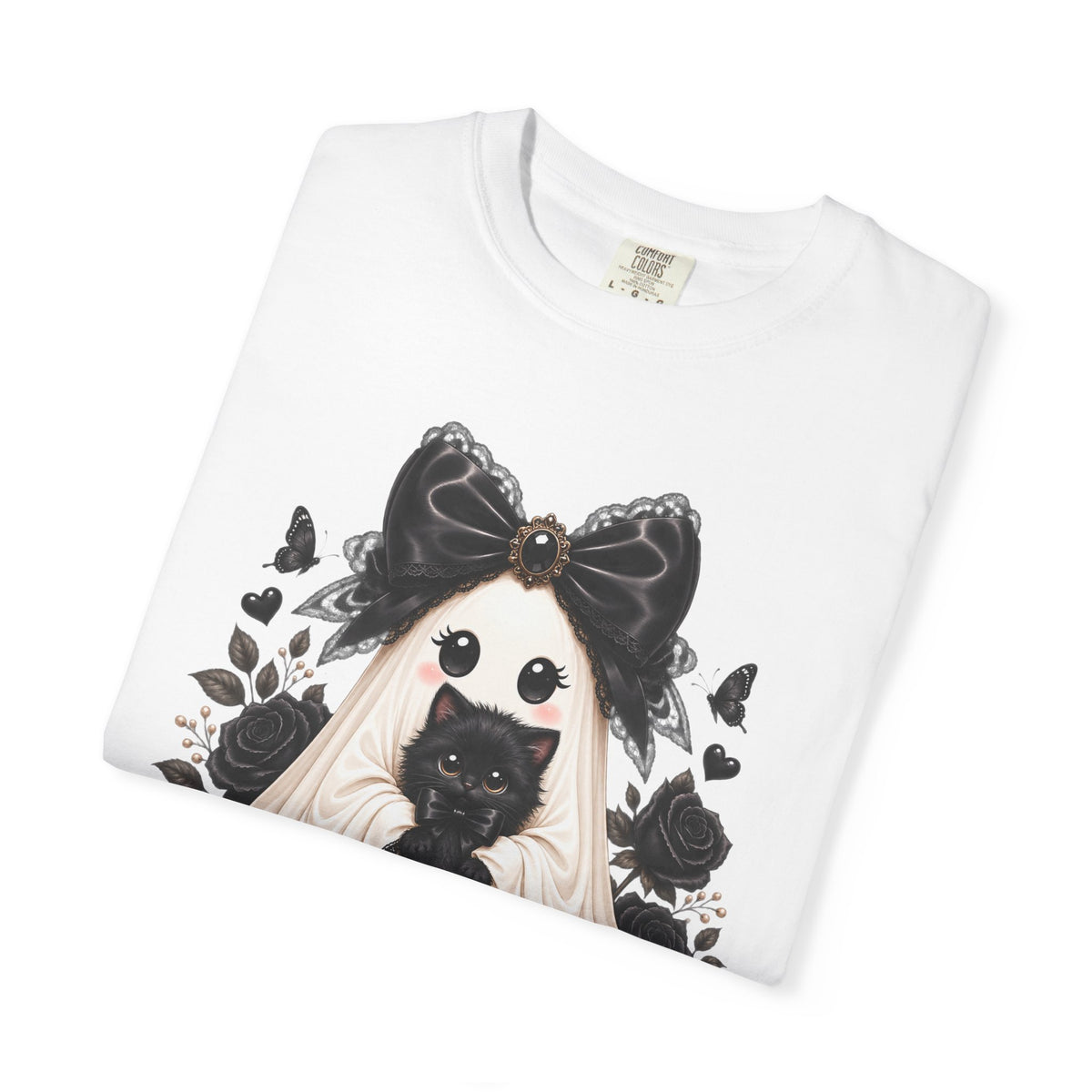 Lace Kitten Ghost Tee - Comfort Colors