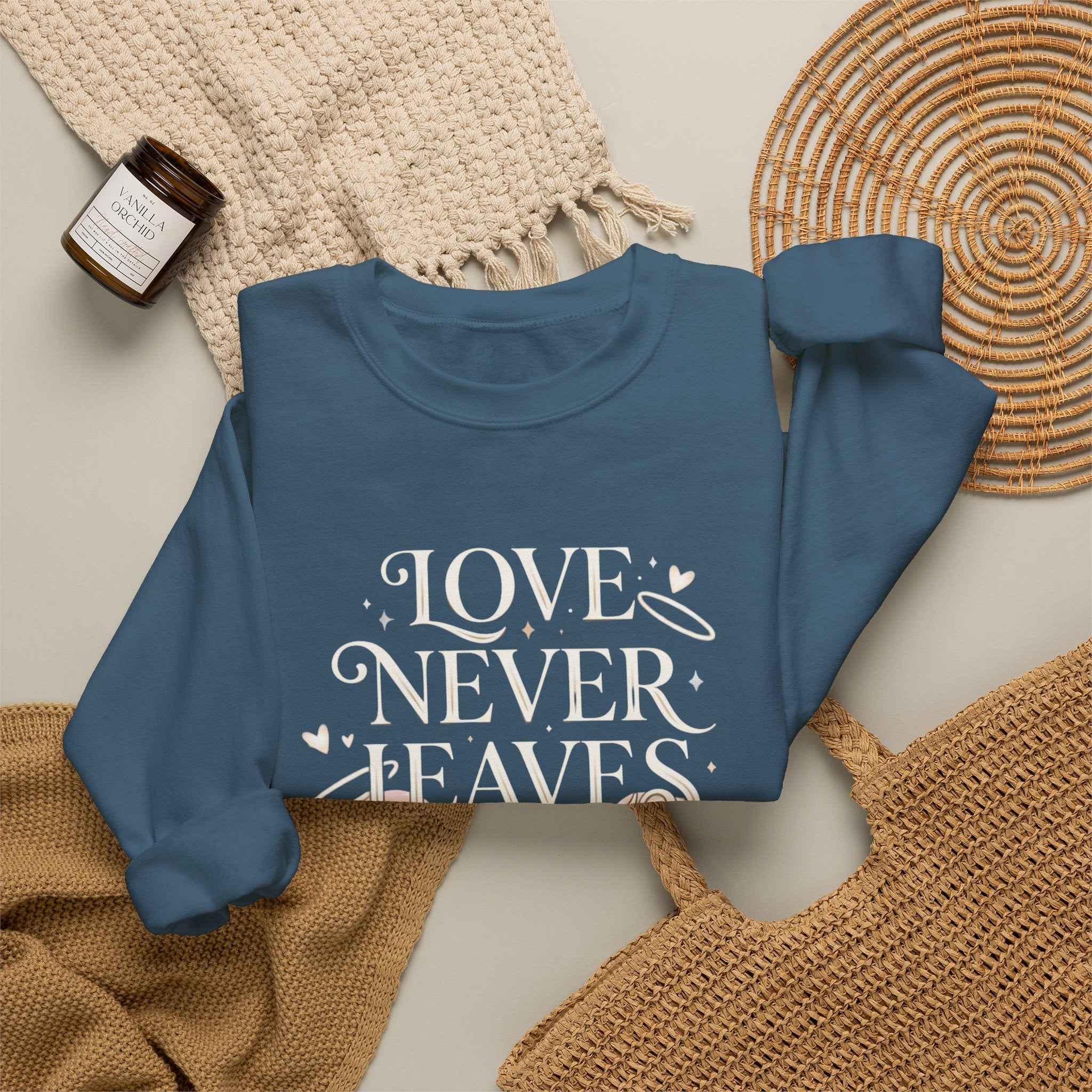 Love Never Leaves Sweatshirt - Gildan