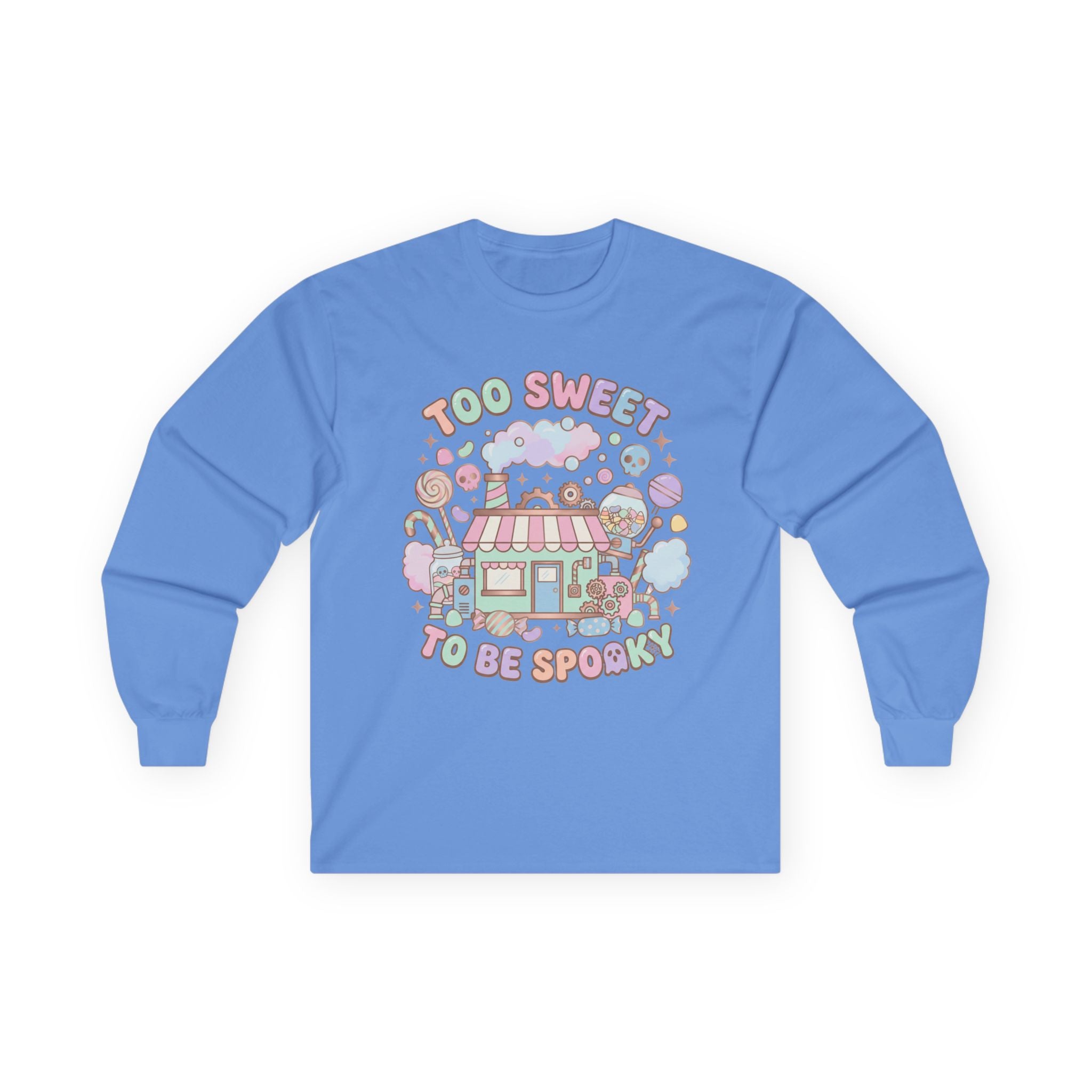 Too Sweet To Be Spooky Long Sleeve Tee - Gildan