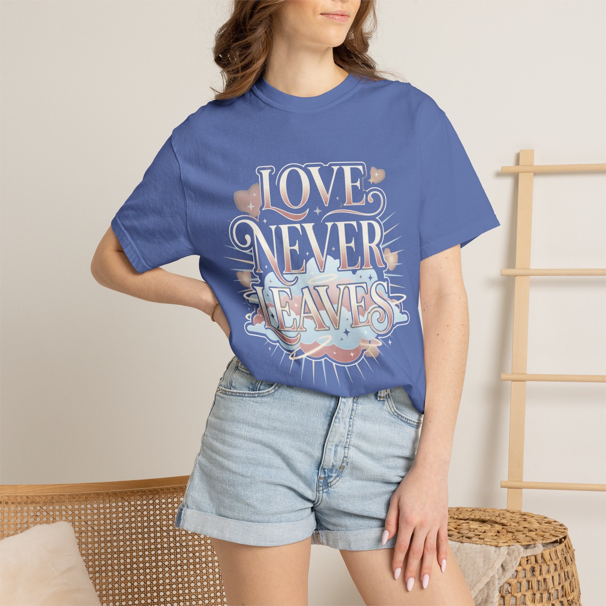 Love Never Leaves Tee - Comfort Colors