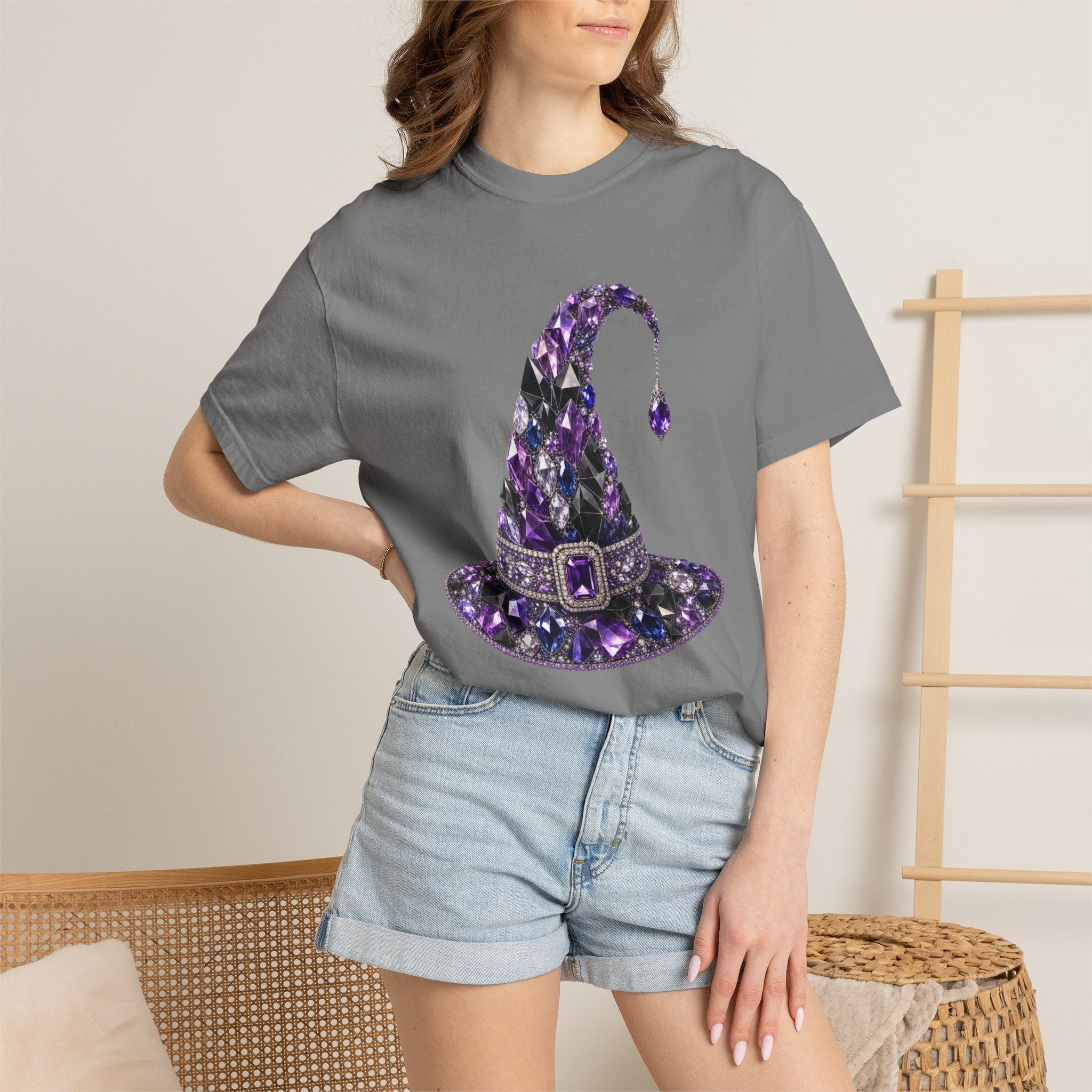 Jeweled Witches Hat Tee - Comfort Colors