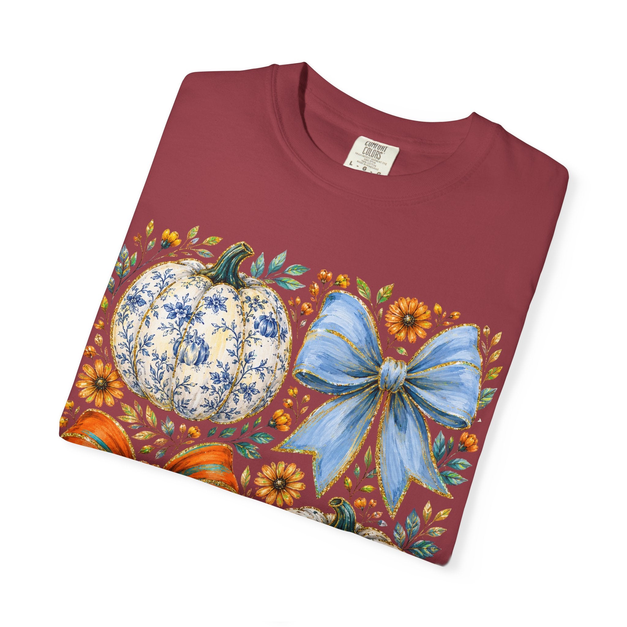 Pumpkin Bows Tee - Comfort Colors