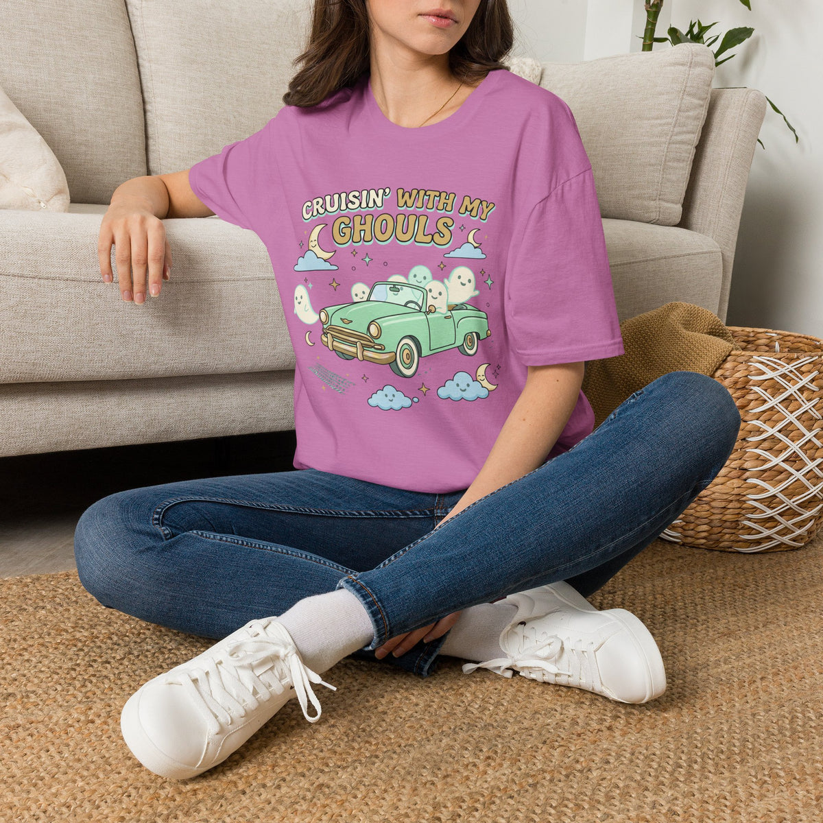 Cruisin' With My Ghouls Tee - Gildan
