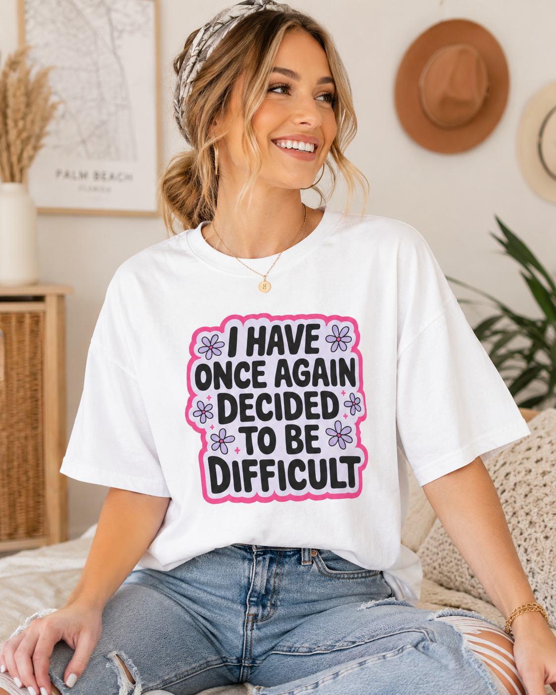 Decided To Be Difficult Tee - Gildan