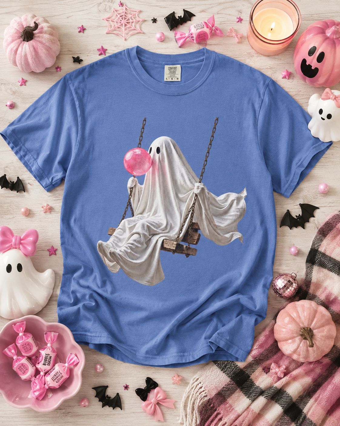 Bubblegum Ghost Tee - Comfort Colors