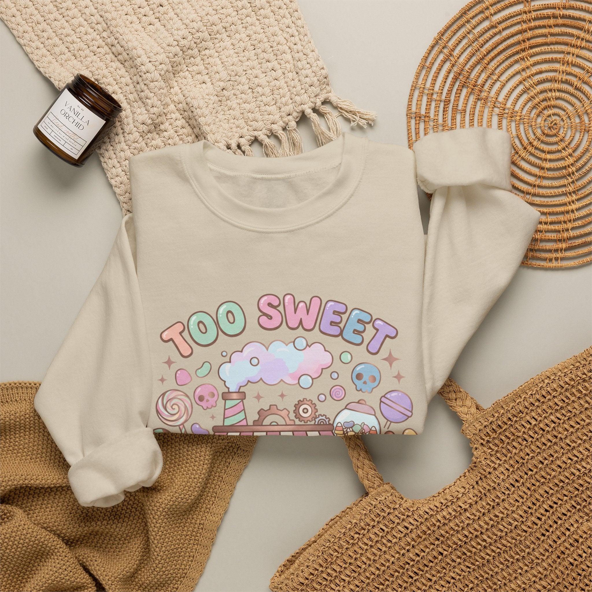Too Sweet To Be Spooky Sweatshirt - Gildan