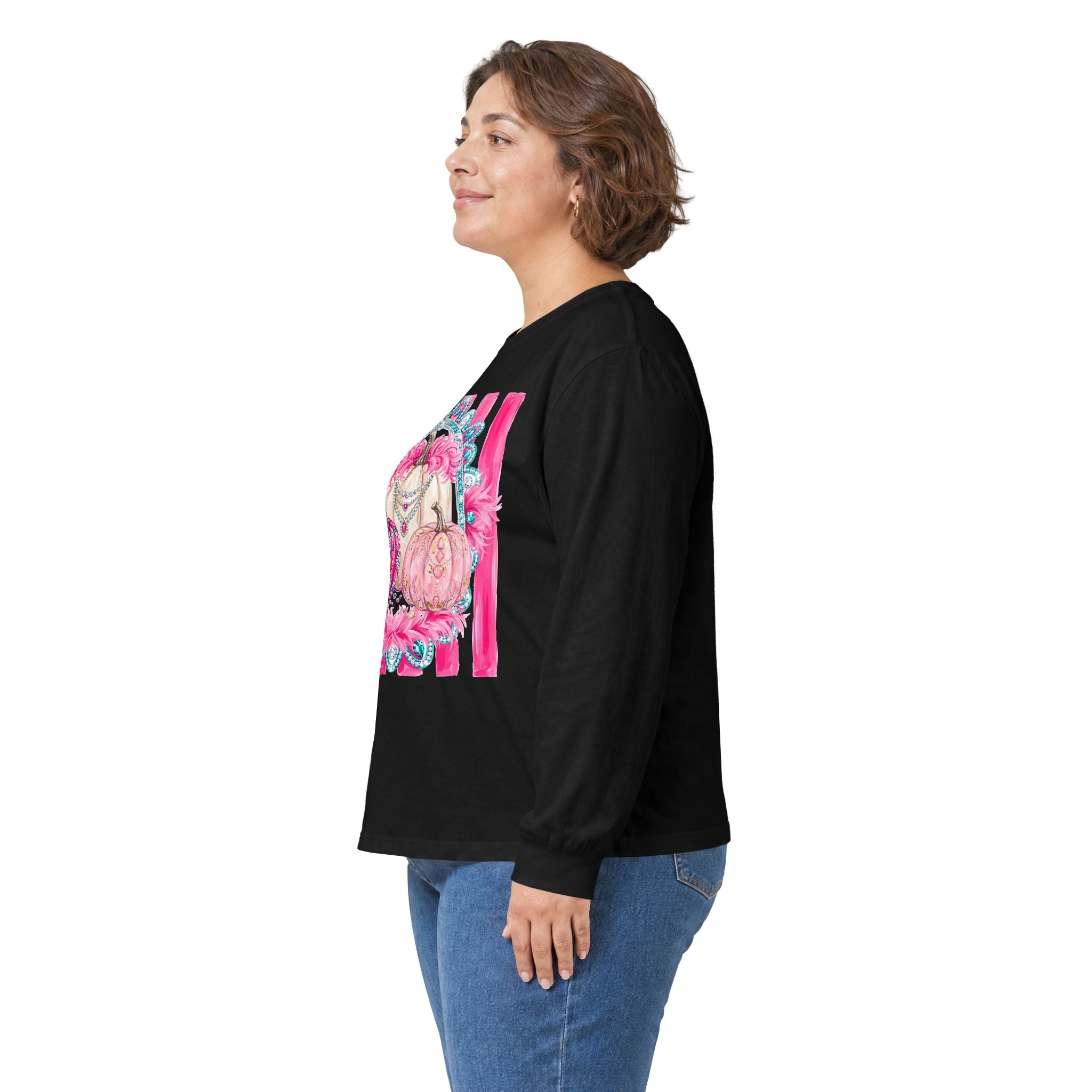 Pink Pumpkins Glam Long Sleeve - Gildan