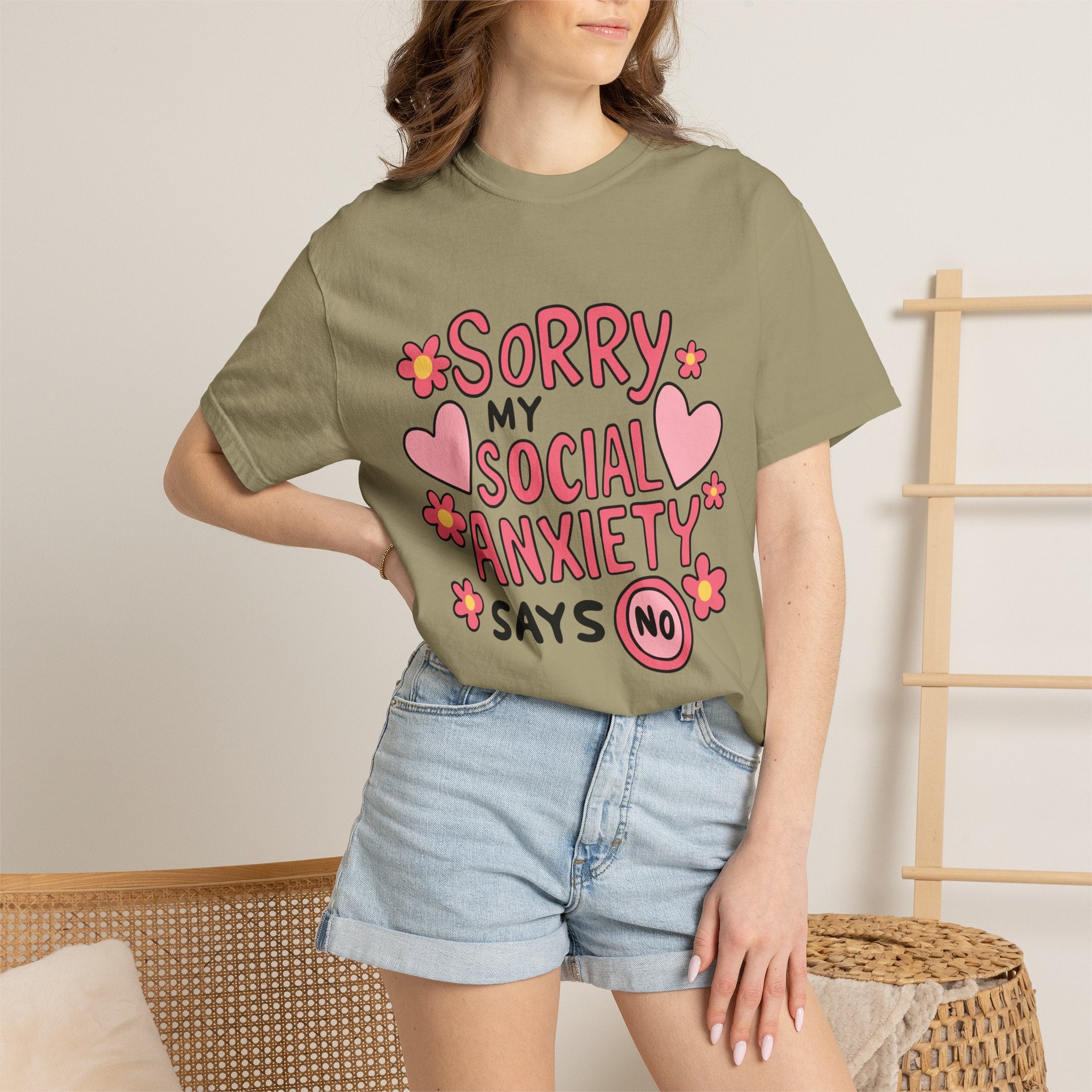 My Social Anxiety Says No Tee - Comfort Colors