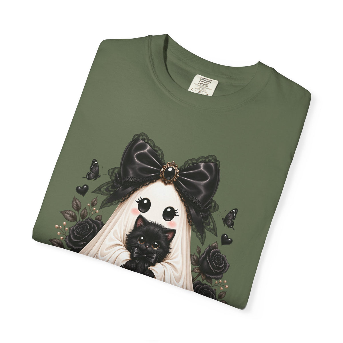 Lace Kitten Ghost Tee - Comfort Colors
