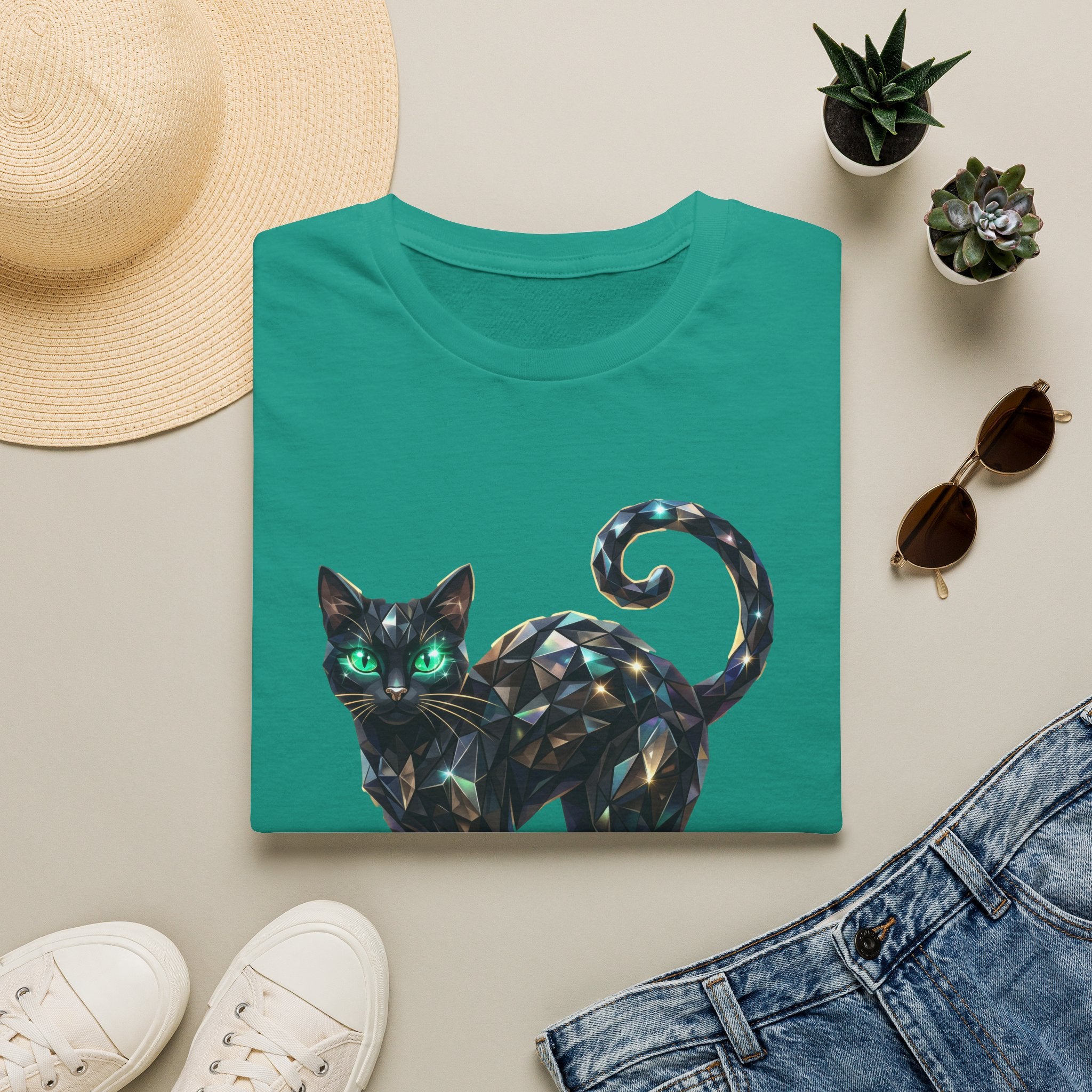 The Jeweled Cat Tee - Gildan